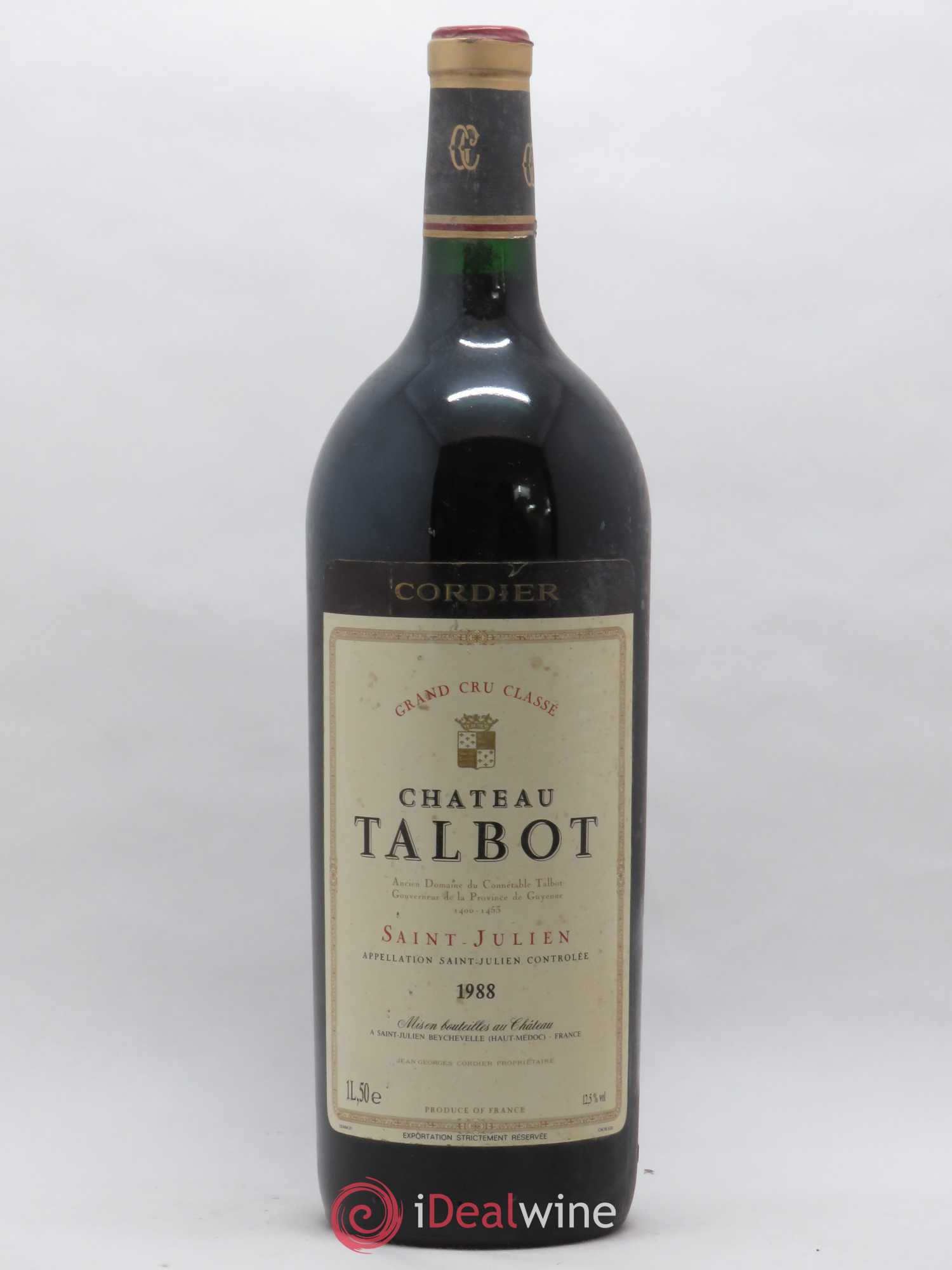 Château Talbot 4ème Grand Cru Classé 1988 - Lot de 1 magnum - 0