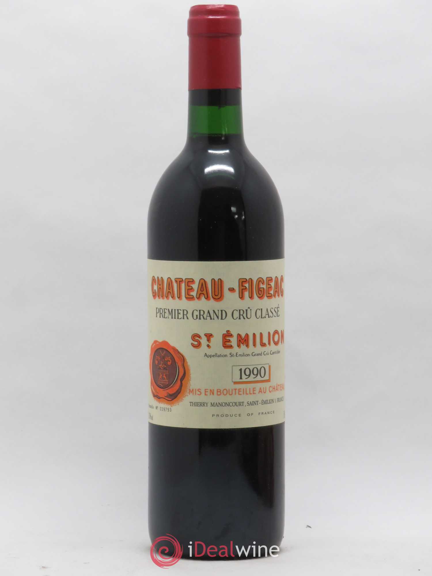 Château Figeac 1er Grand Cru Classé A 1990 - Lot de 1 bouteille - 0