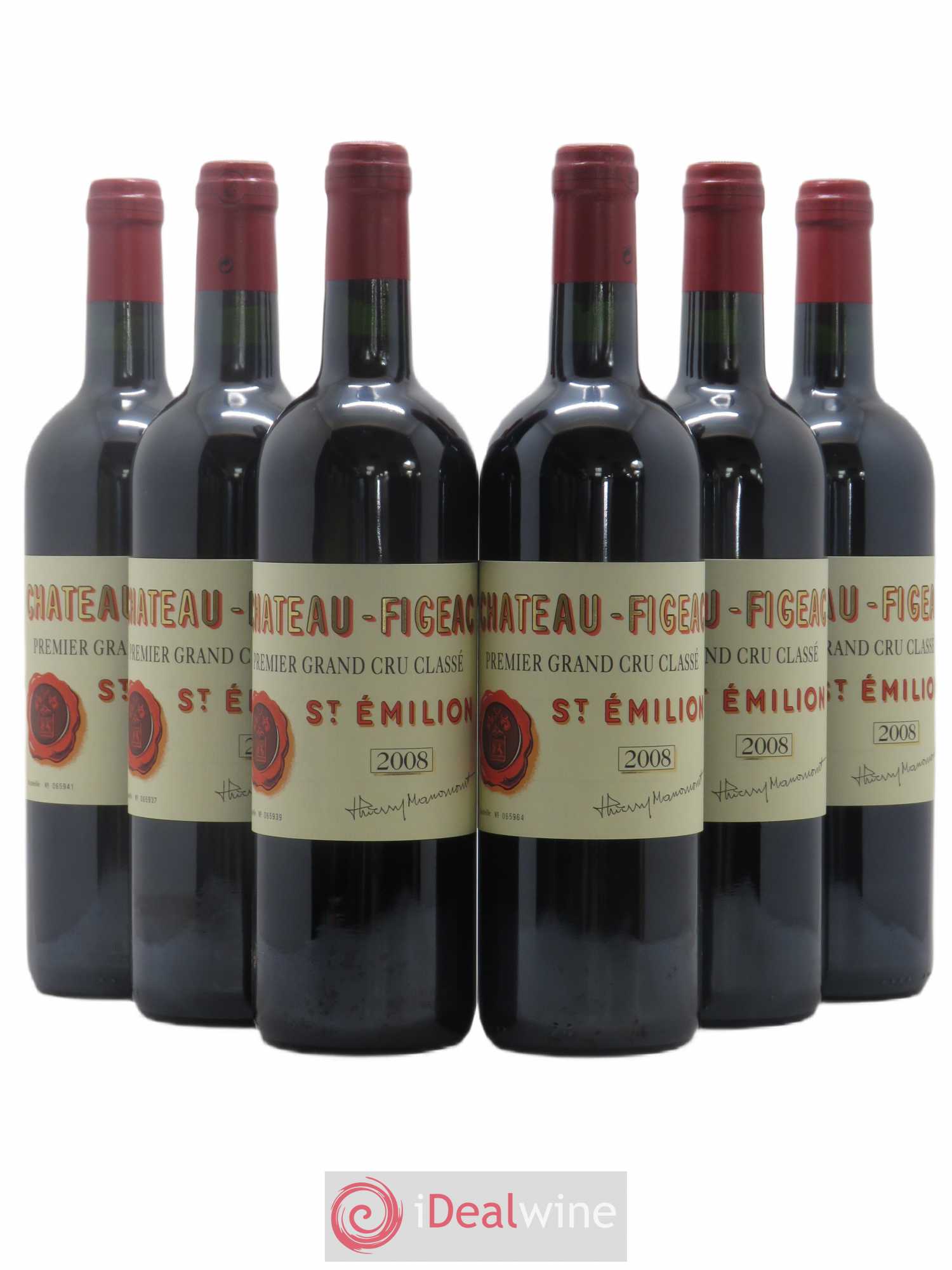 Château Figeac 1er Grand Cru Classé A 2008 - Lot de 6 bouteilles - 0