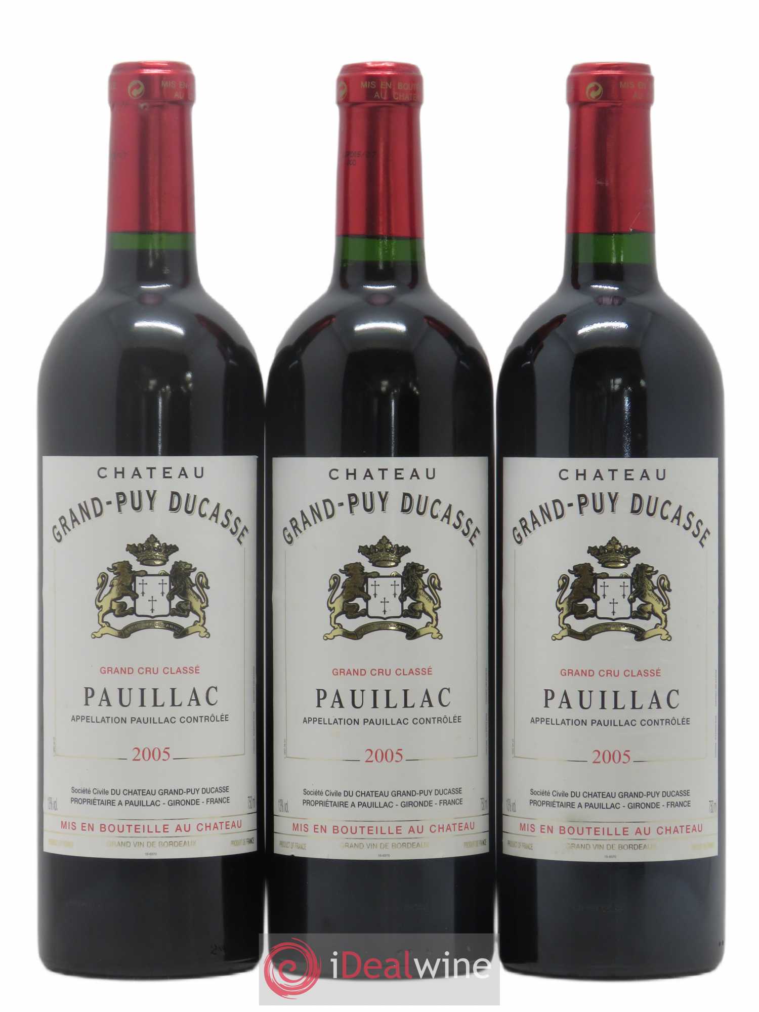 Château Grand Puy Ducasse 5ème Grand Cru Classé 2005 - Lot de 3 bouteilles - 0