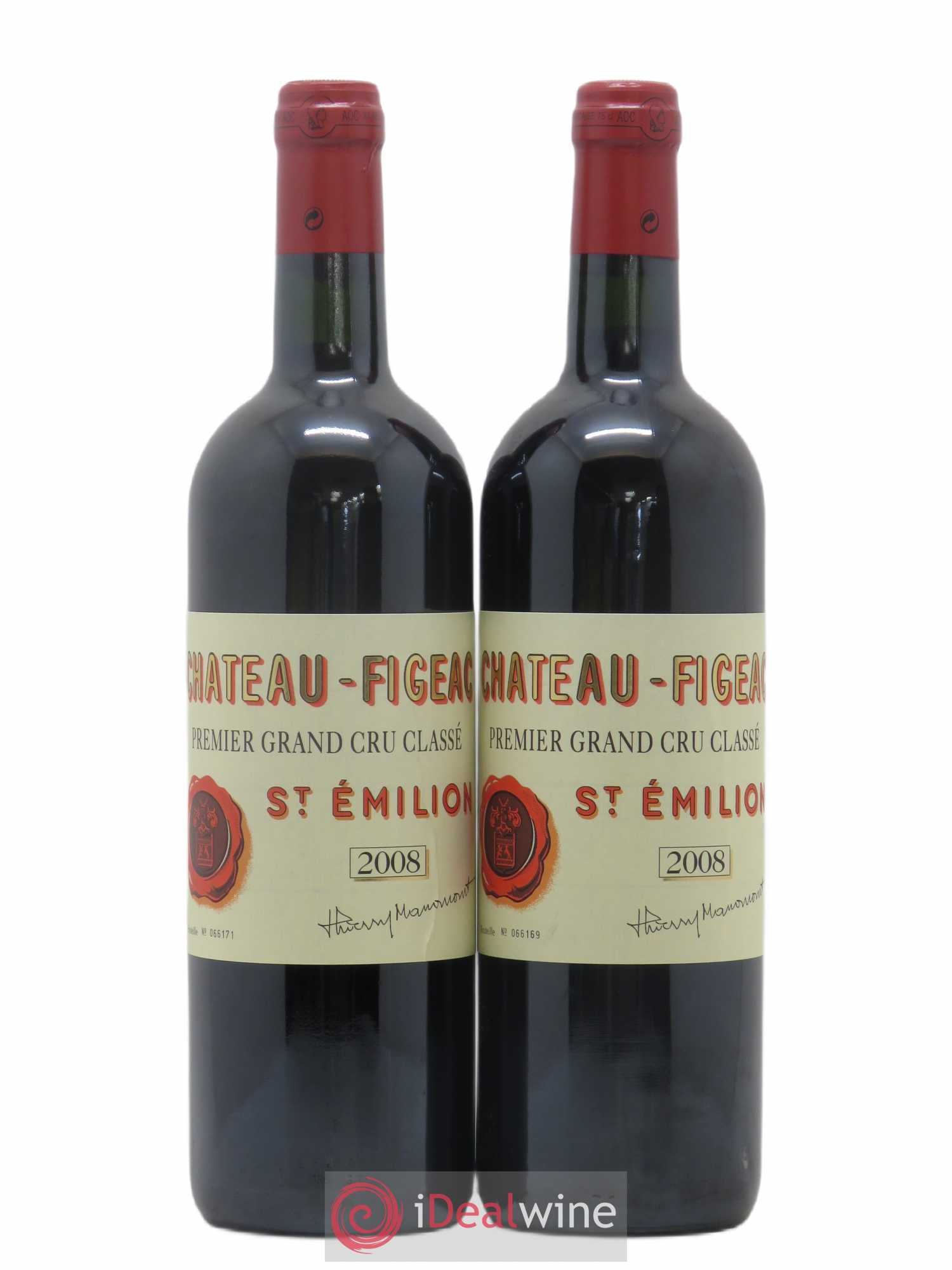 Château Figeac 1er Grand Cru Classé A 2008 - Lot de 2 bouteilles - 0