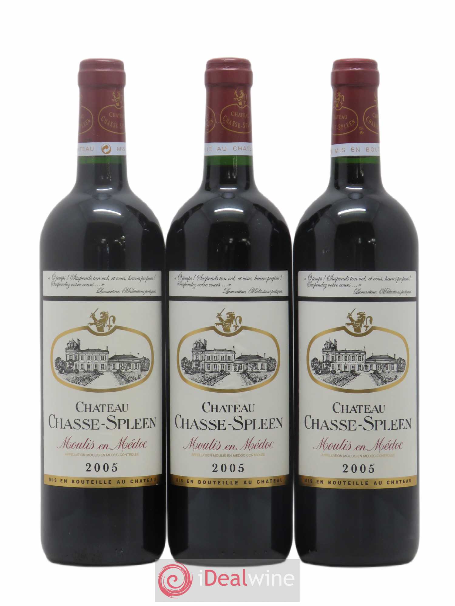 Château Chasse Spleen 2005 - Lot de 3 bouteilles - 0
