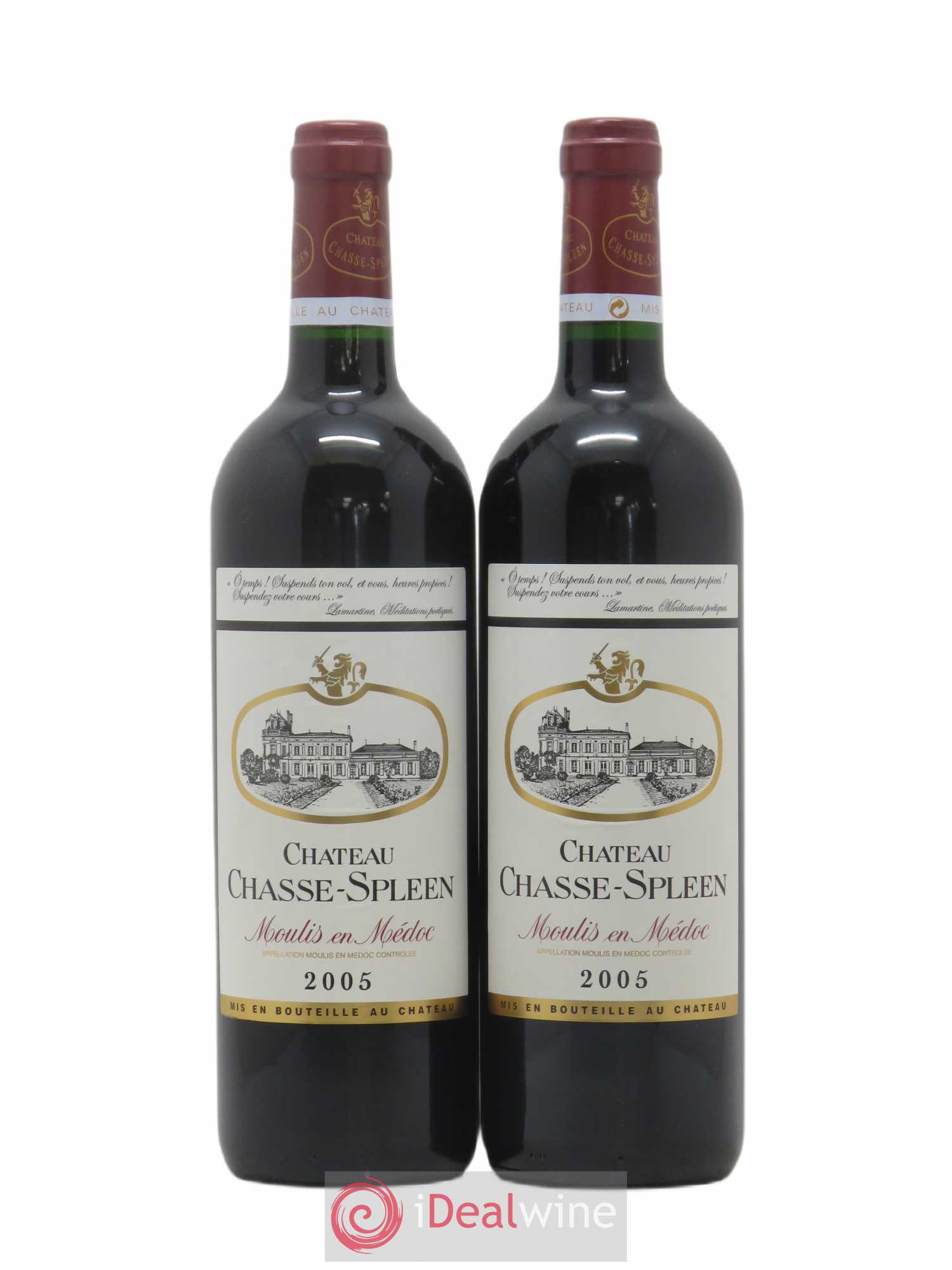 Château Chasse Spleen 2005 - Lot de 2 bouteilles - 0