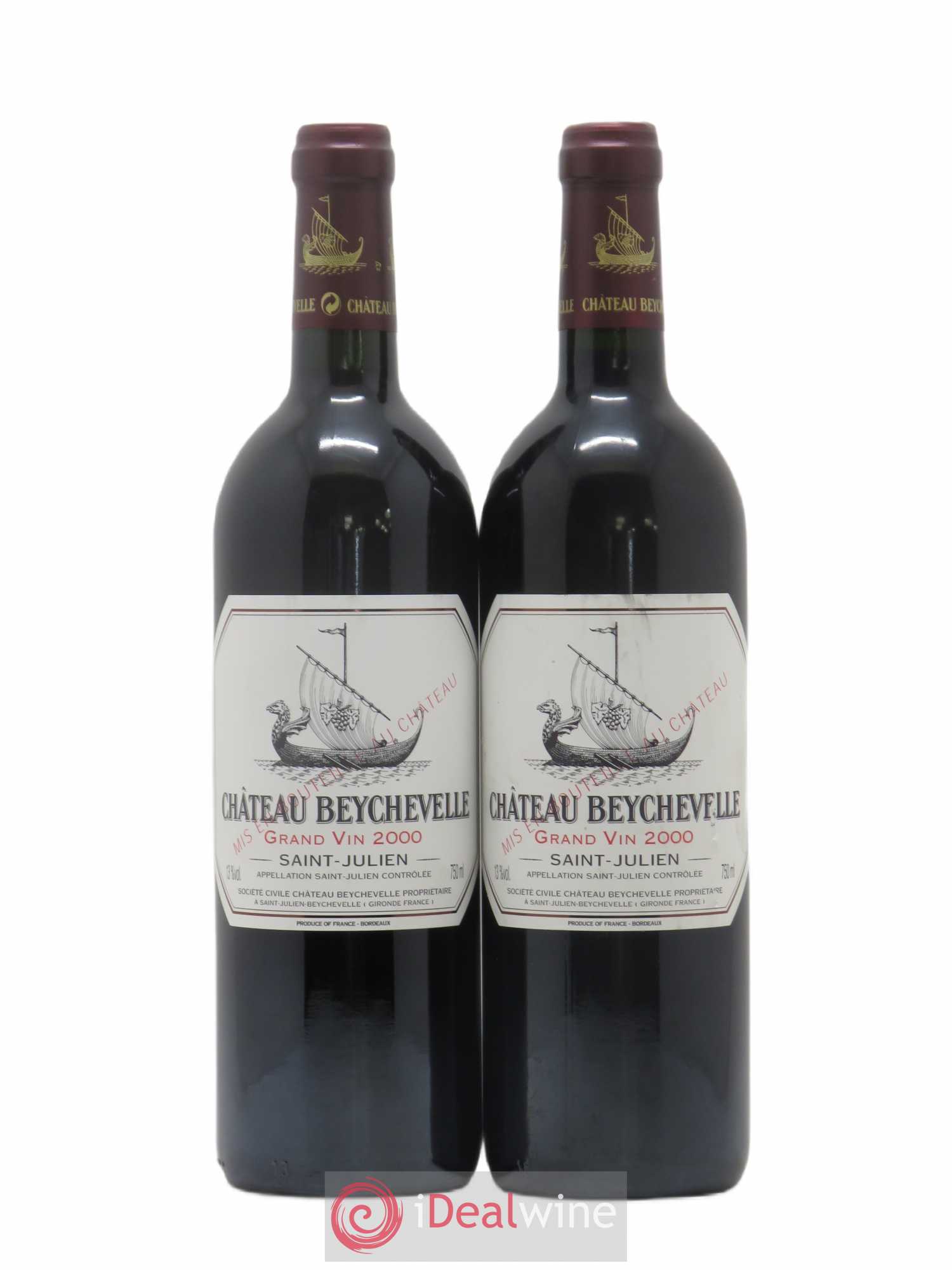 Château Beychevelle 4ème Grand Cru Classé 2000 - Lot de 2 bouteilles - 0