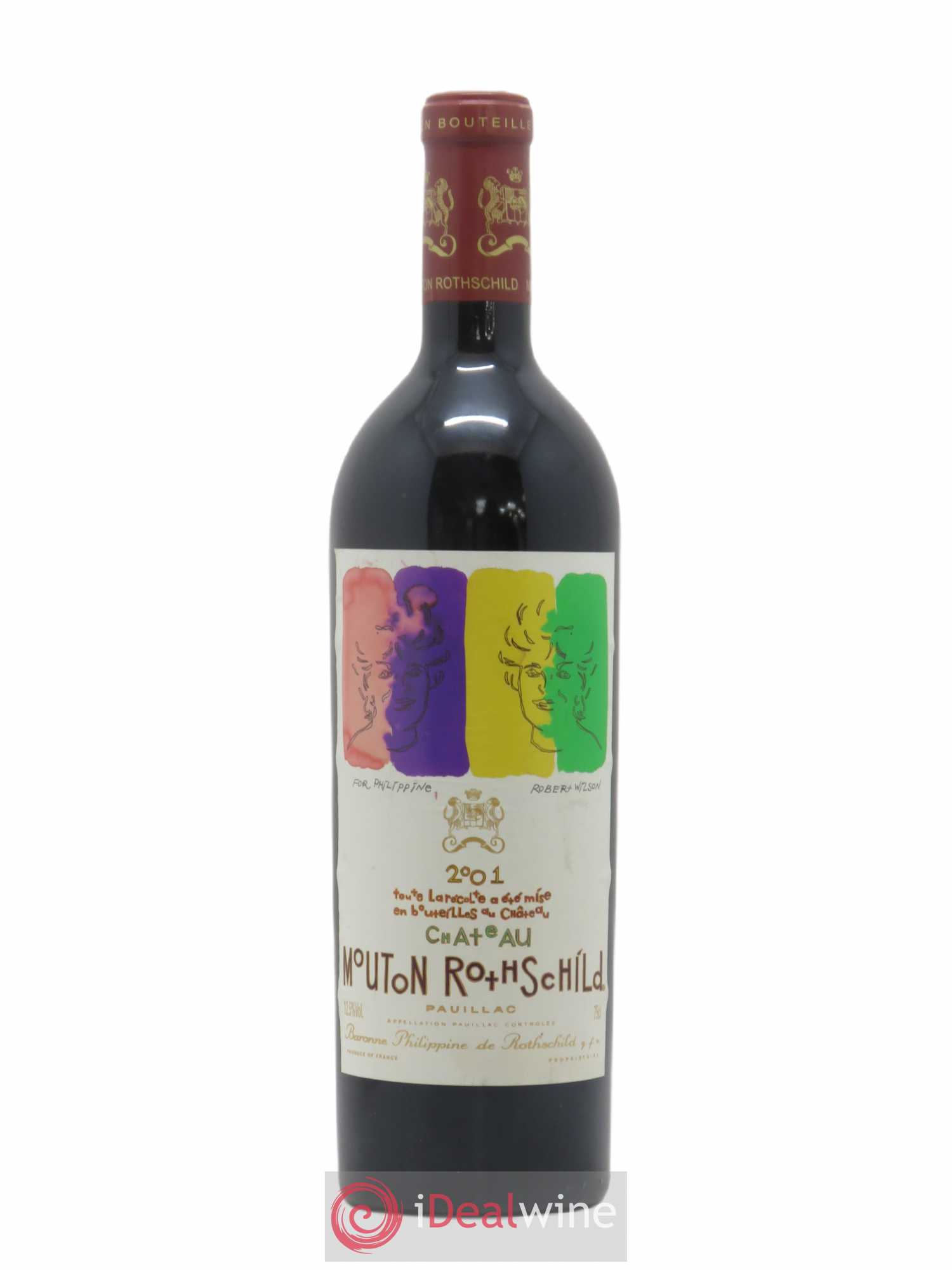 Château Mouton Rothschild 1er Grand Cru Classé 2001 - Lot de 1 bouteille - 0