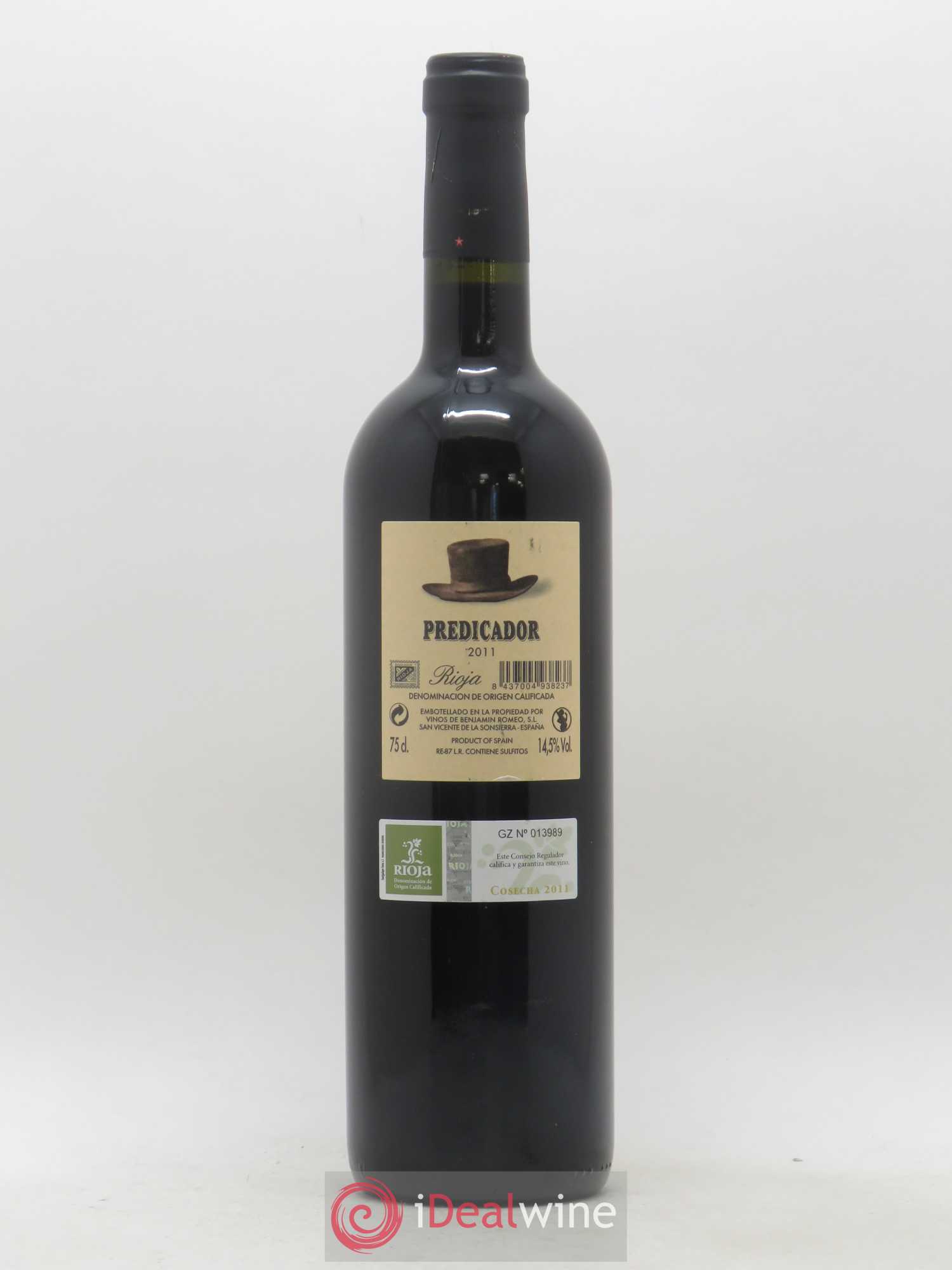 Rioja DOCa Bodega Contador Predicador Benjamin Romeo 2011 - Lot de 1 bouteille - 1