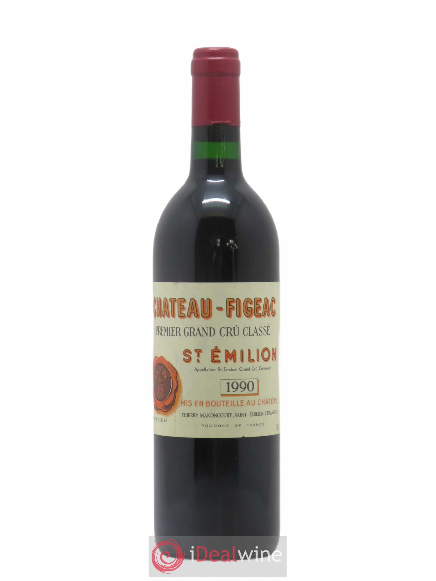 Château Figeac 1er Grand Cru Classé A 1990 - Lot de 1 bouteille - 0