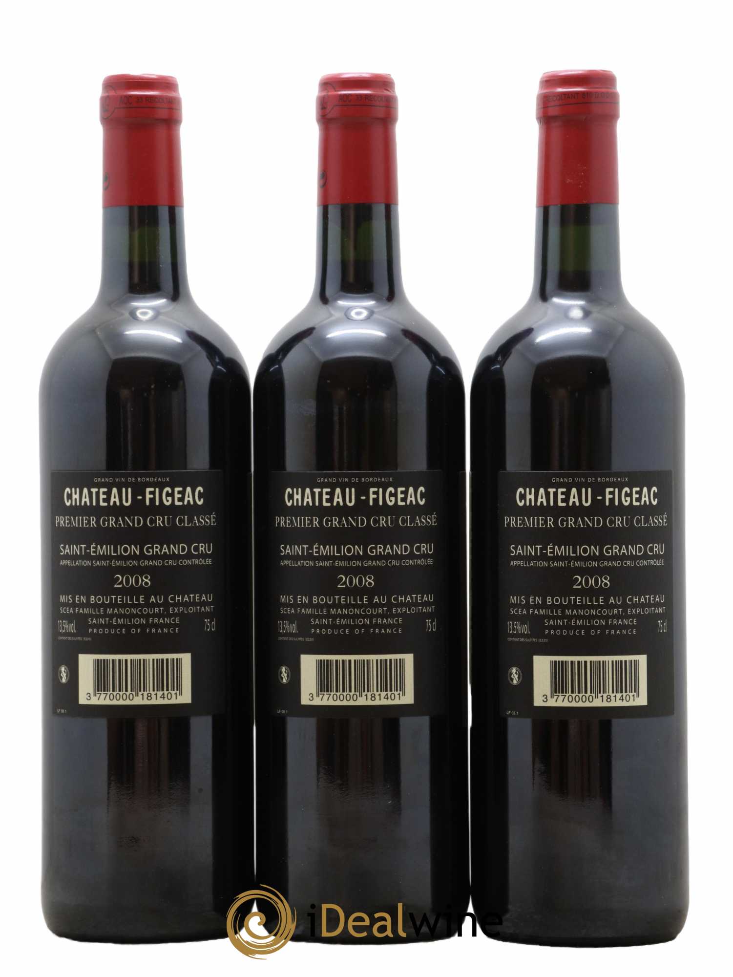 Château Figeac 1er Grand Cru Classé A 2008 - Lot de 6 bouteilles - 2