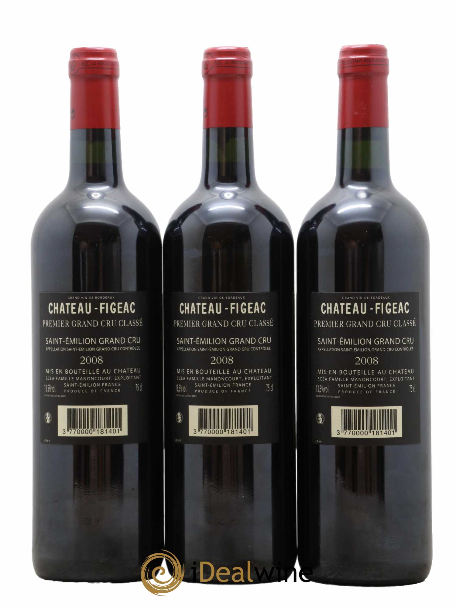 Château Figeac 1er Grand Cru Classé A 2008 - Lot de 6 bouteilles - 4