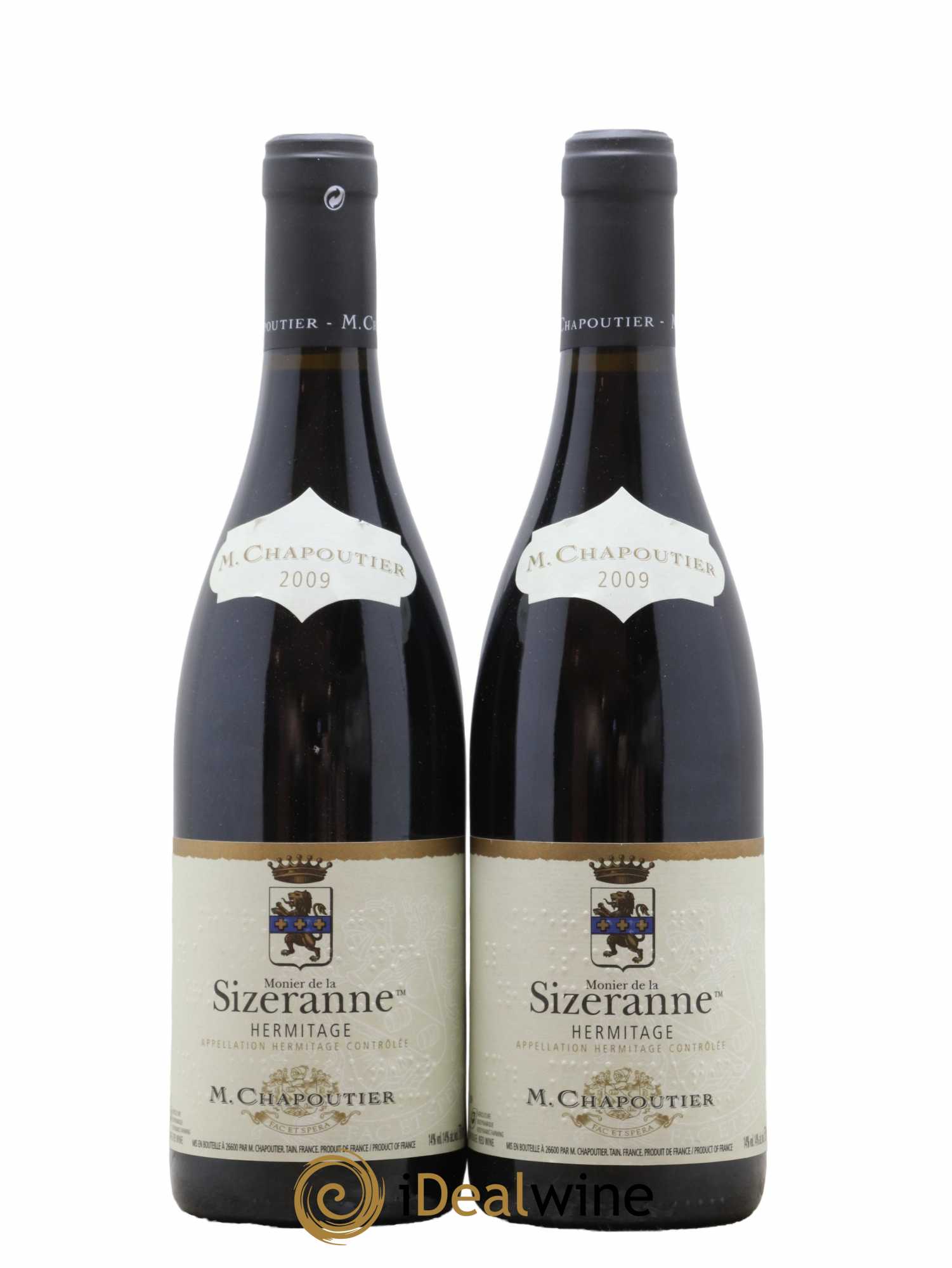 Hermitage Monier de La Sizeranne Chapoutier 2009 - Lot de 2 bouteilles - 0