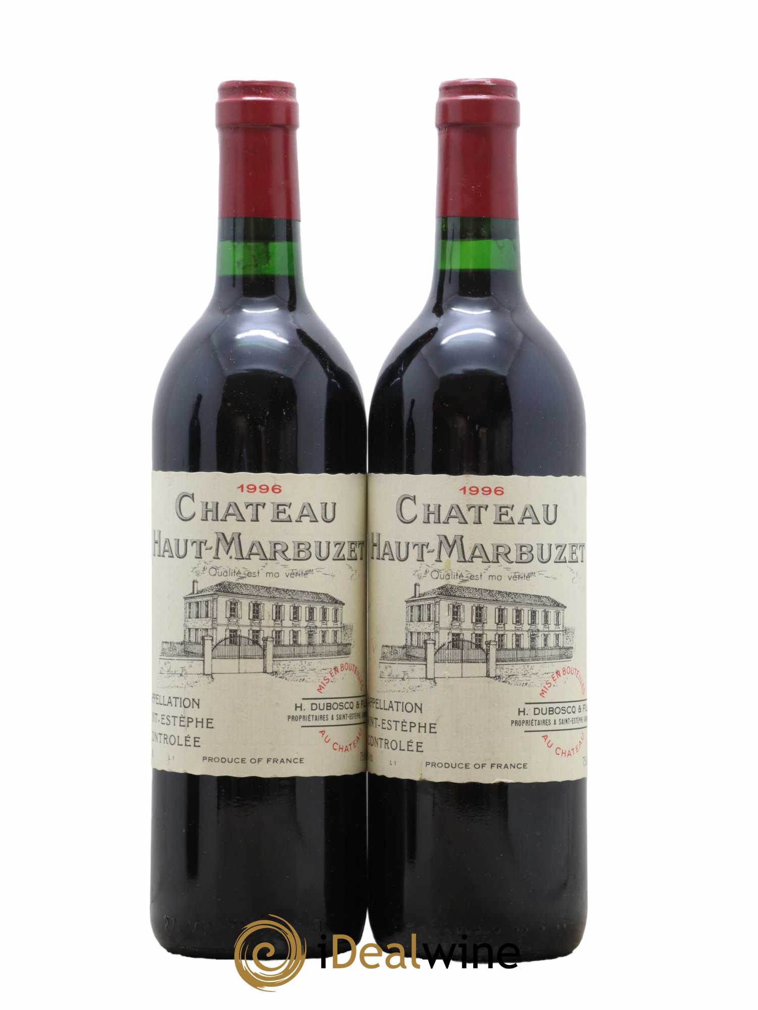 Château Haut Marbuzet 1996 - Lot de 2 bouteilles - 0