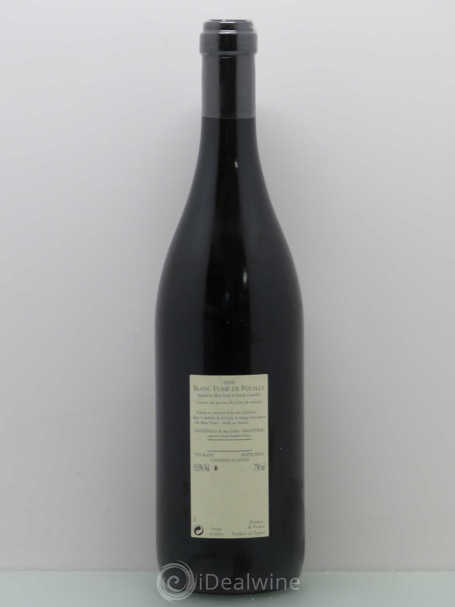 Pouilly-Fumé Blanc Fumé de Pouilly Dagueneau (Domaine Didier - Louis-Benjamin) 2006 - Lot de 1 bouteille - 1