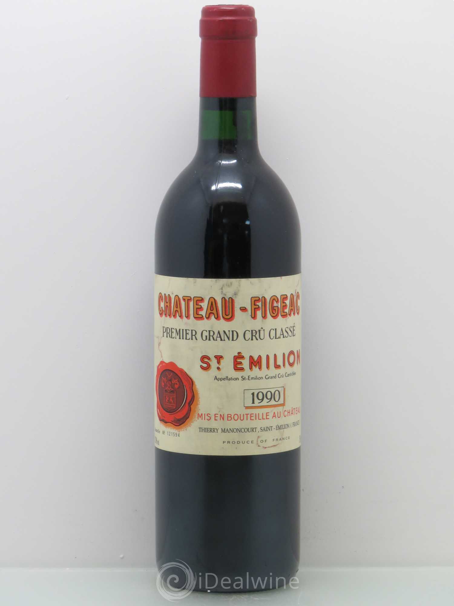 Château Figeac 1er Grand Cru Classé A 1990 - Lot de 1 bouteille - 0