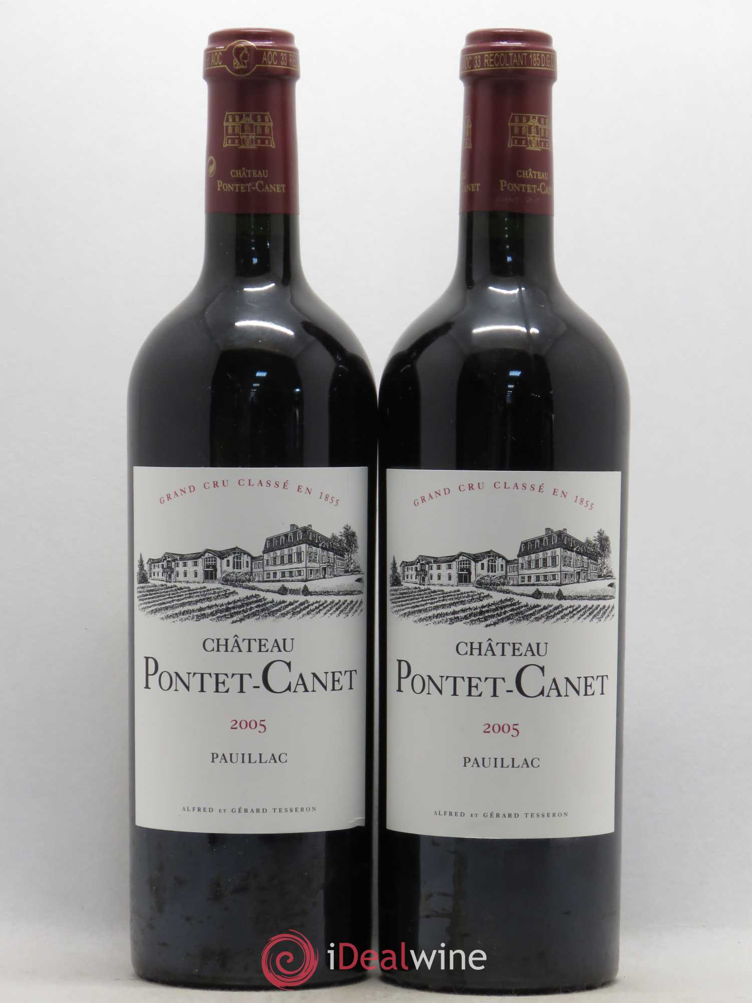 Château Pontet Canet 5ème Grand Cru Classé 2005 - Lot de 2 bouteilles - 0