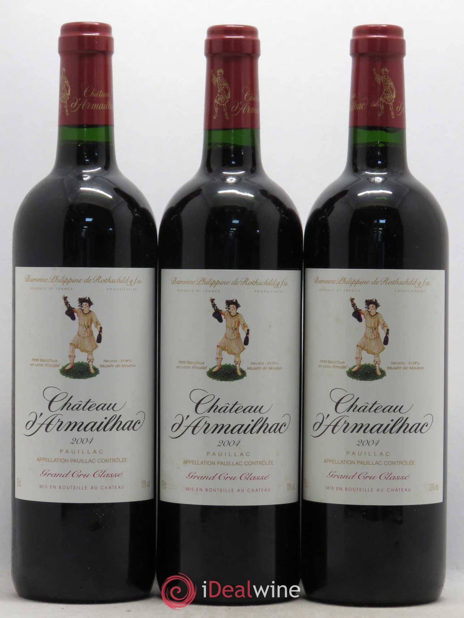Château d' Armailhac - Mouton Baron(ne) Philippe 5ème Grand Cru Classé 2004 - Lot de 6 bouteilles - 1