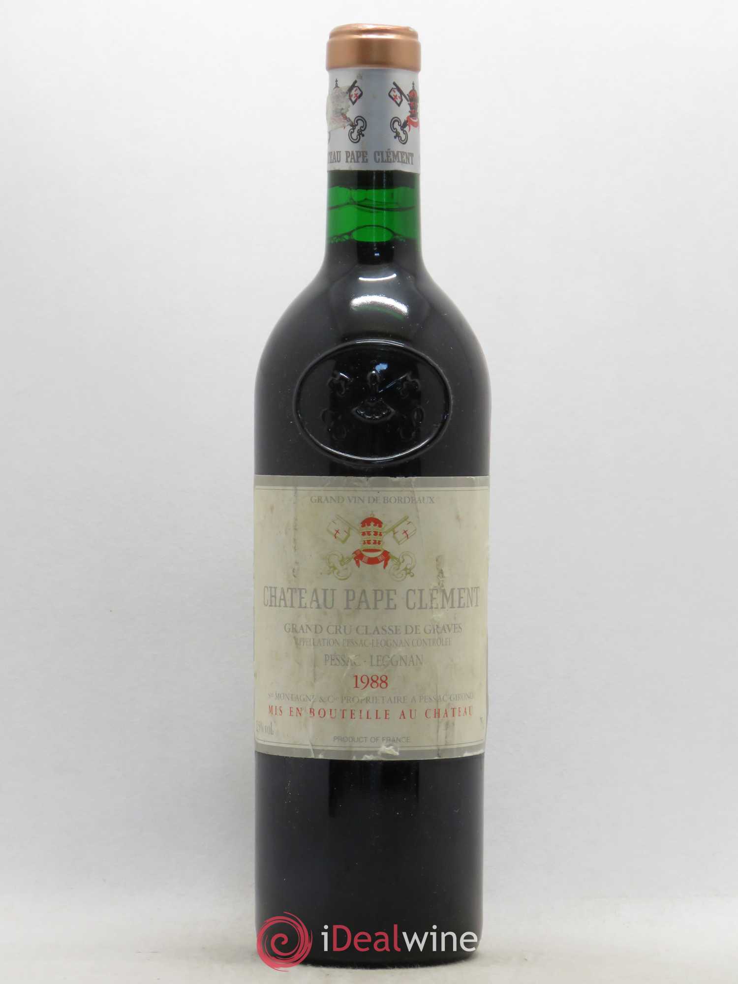 Château Pape Clément Cru Classé de Graves 1988 - Lot de 1 bouteille - 0