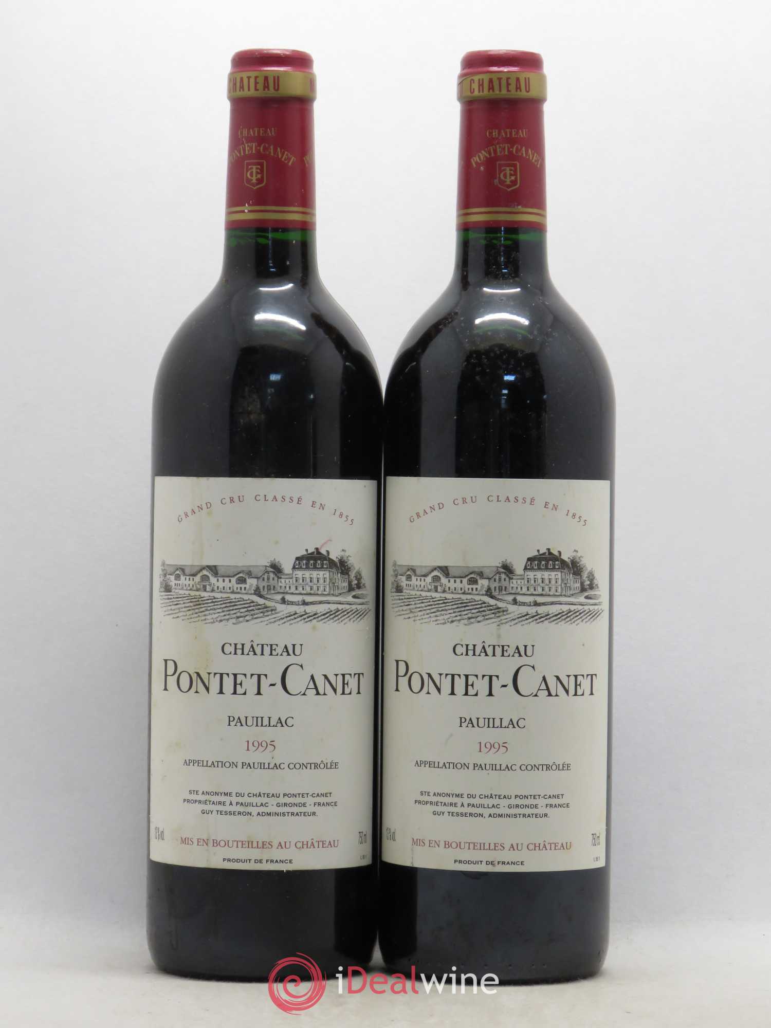 Château Pontet Canet 5ème Grand Cru Classé 1995 - Lot de 2 bouteilles - 0
