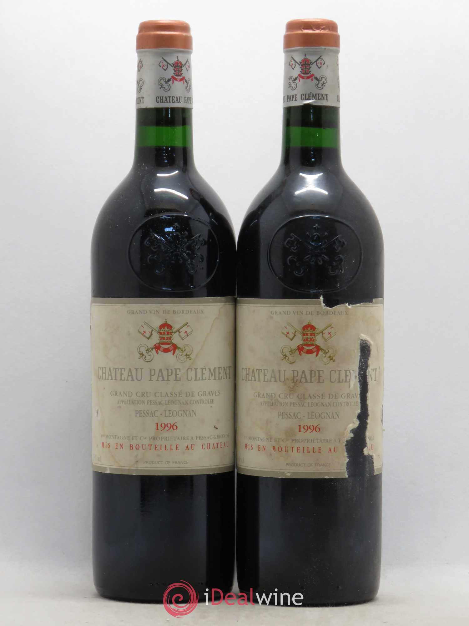Château Pape Clément Cru Classé de Graves 1996 - Lot de 2 bouteilles - 0