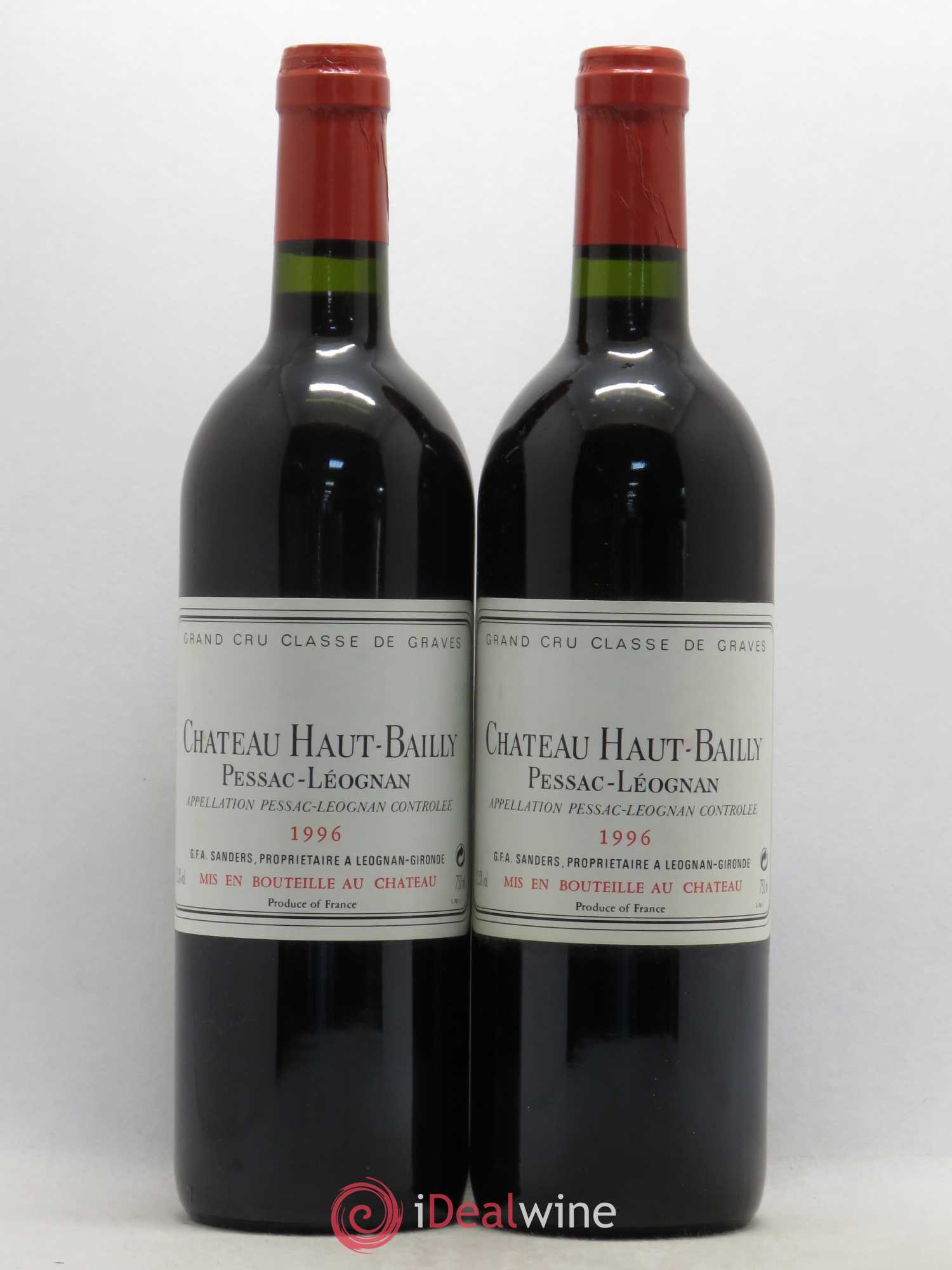 Château Haut-Bailly Cru Classé de Graves 1996 - Lot de 2 bouteilles - 0