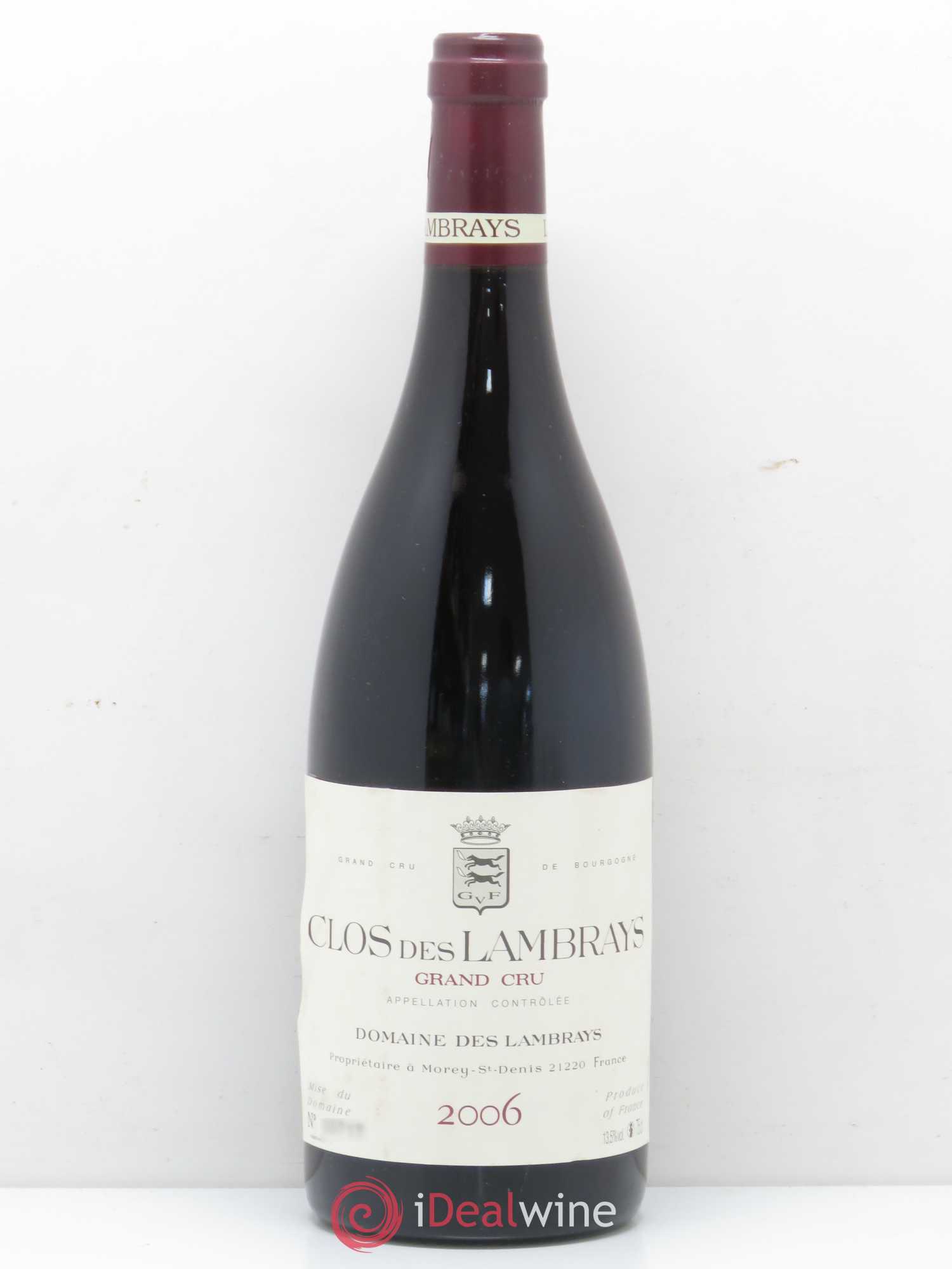 Clos des Lambrays Grand Cru Domaine des Lambrays 2006 - Lot de 1 bouteille - 0