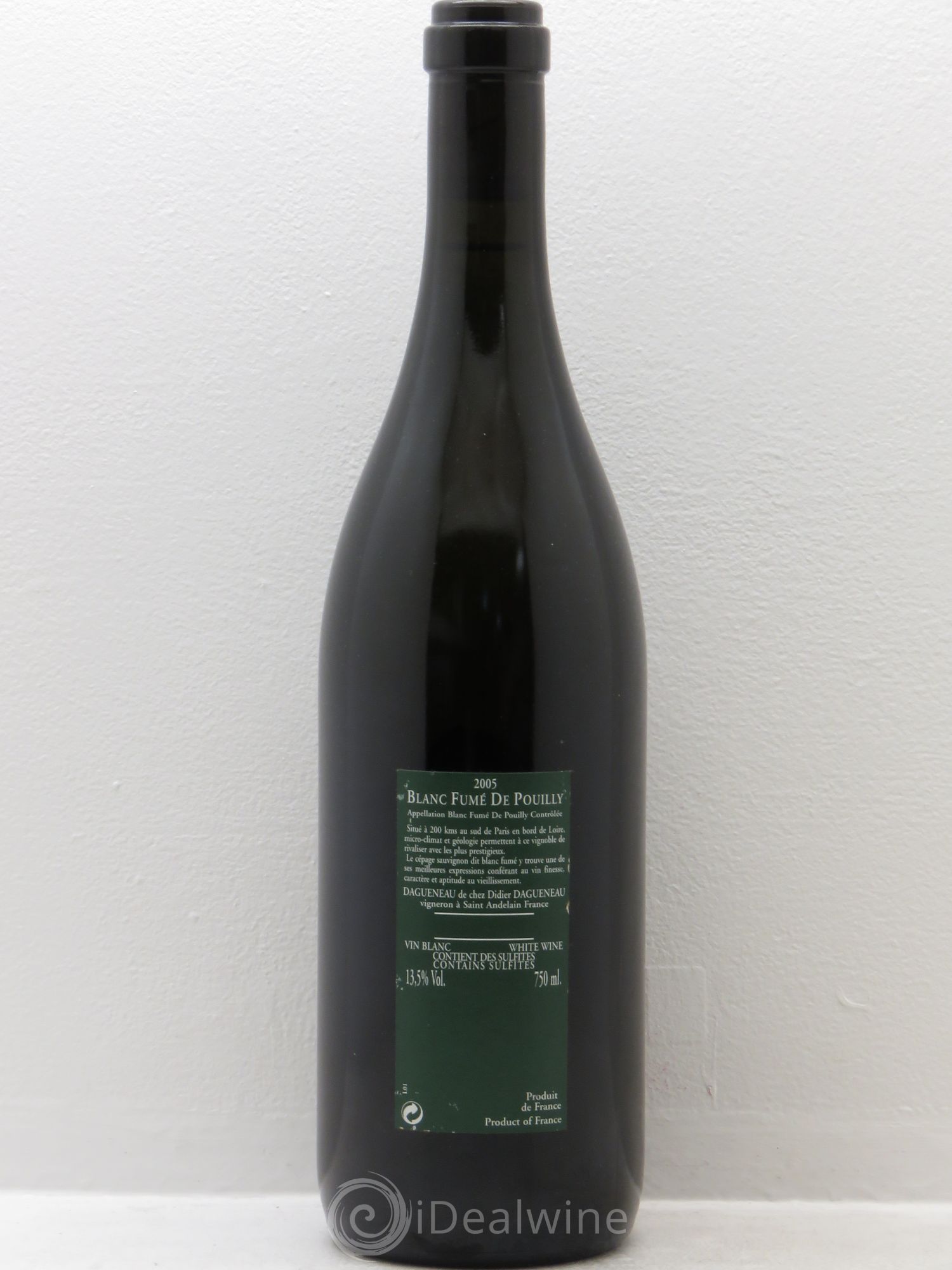 Vin de France (anciennement Pouilly-Fumé) Silex Dagueneau (Domaine Didier - Louis-Benjamin) 2005 - Lot de 1 bouteille - 1