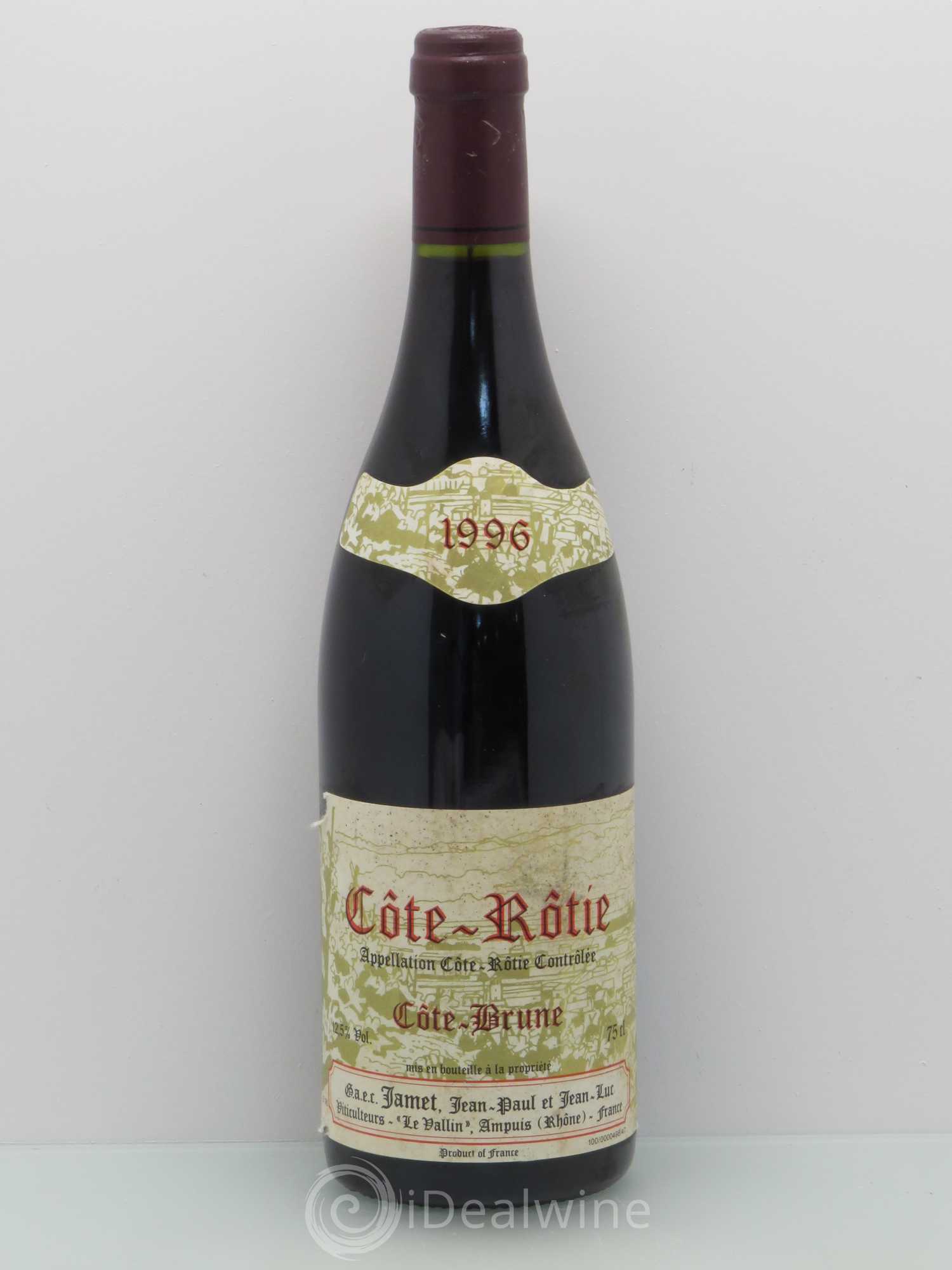 Côte-Rôtie Côte Brune Jamet (Domaine) 1996 - Lot de 1 bouteille - 0