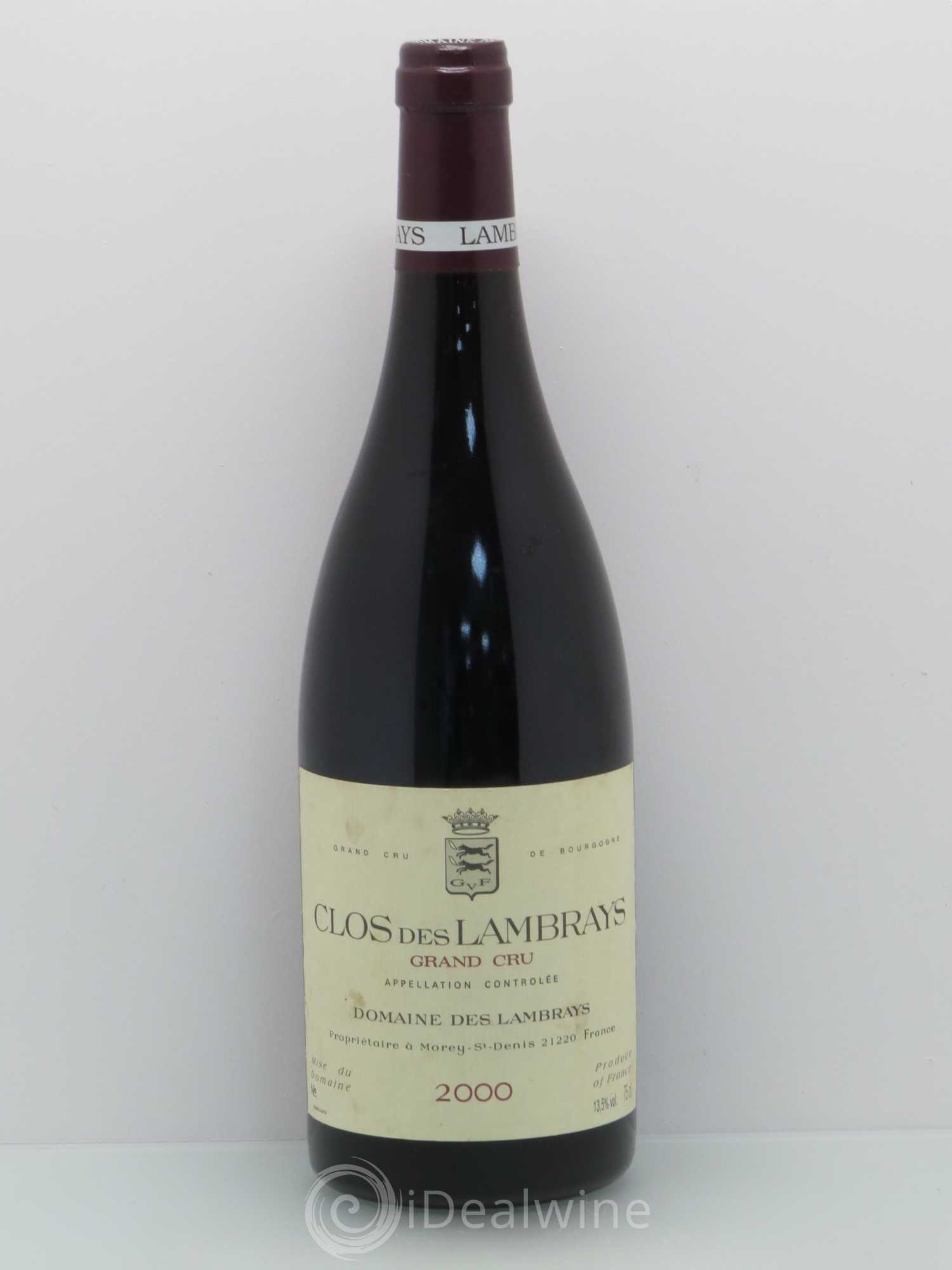 Clos des Lambrays Grand Cru Domaine des Lambrays 2000 - Lot de 1 bouteille - 0