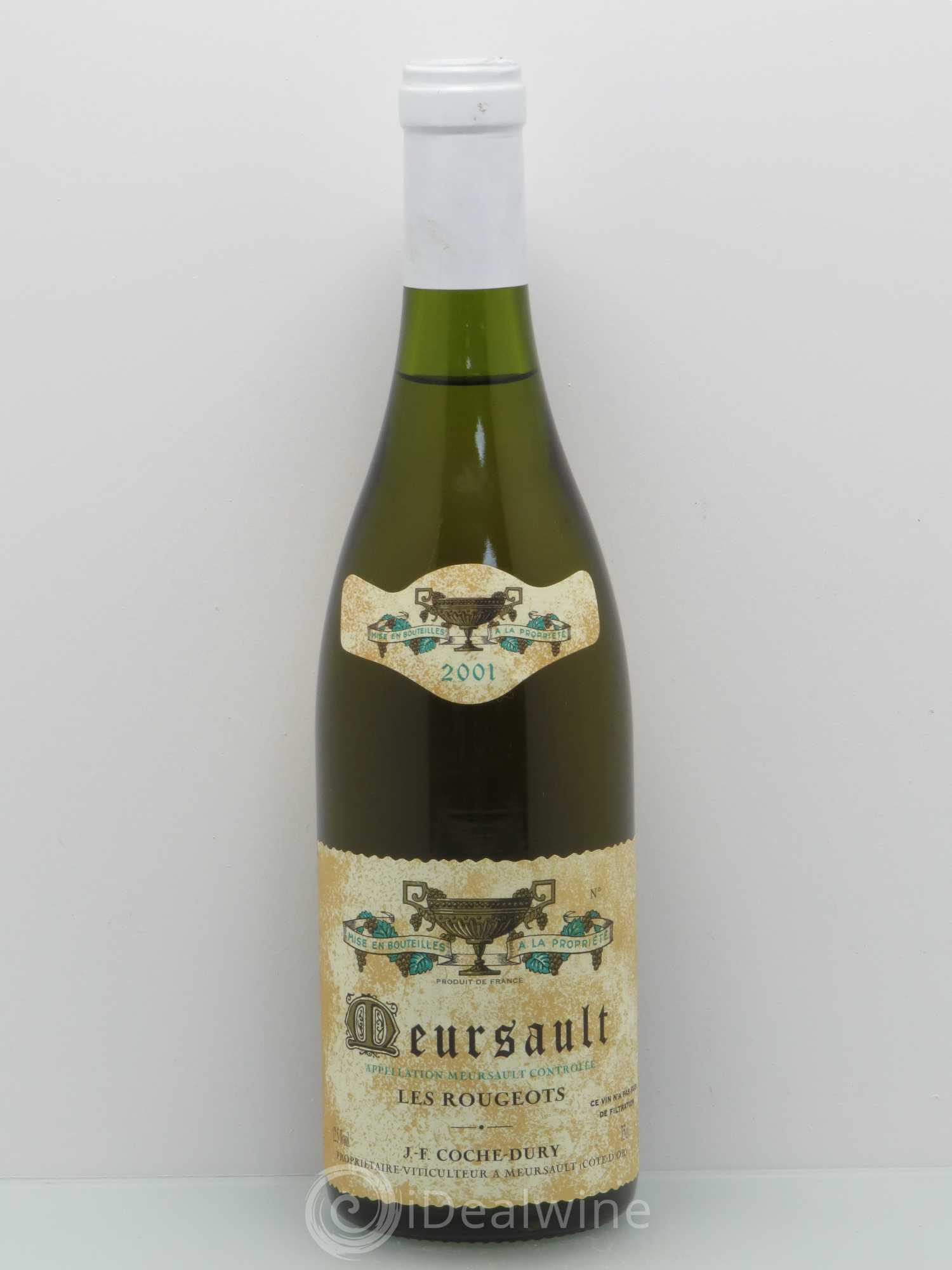 Meursault Les Rougeots Coche Dury (Domaine) 2001 - Lot de 1 bouteille - 0