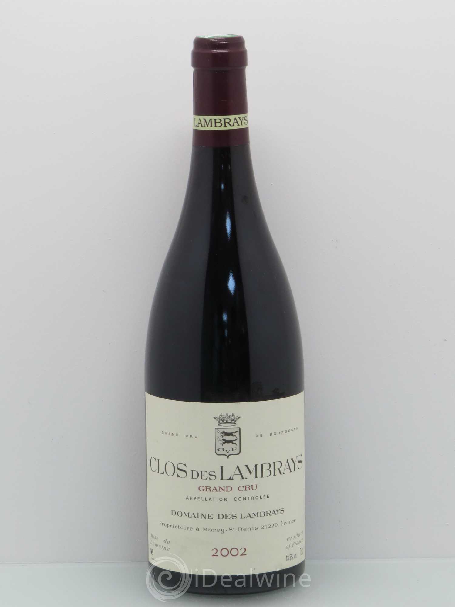 Clos des Lambrays Grand Cru Domaine des Lambrays 2002 - Lot de 1 bouteille - 0
