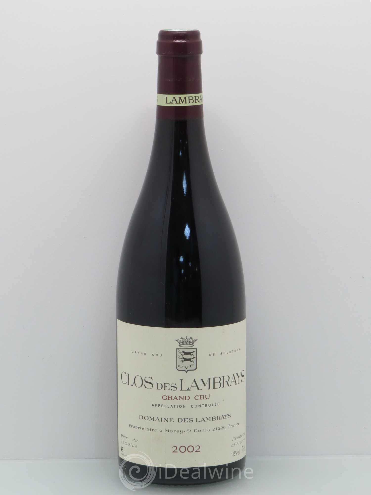 Clos des Lambrays Grand Cru Domaine des Lambrays 2002 - Lot de 1 bouteille - 0