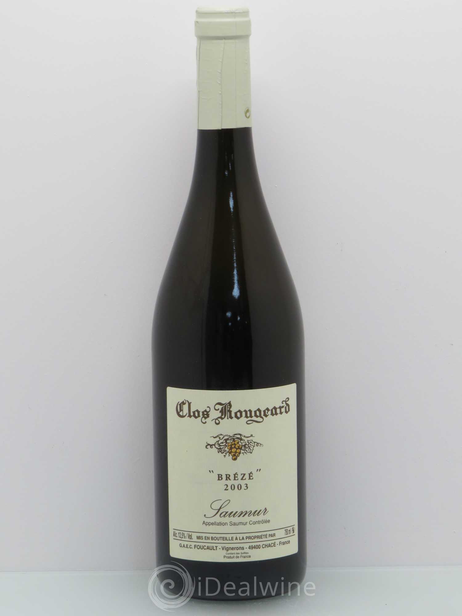 Saumur Brézé Clos Rougeard 2003 - Lot de 1 bouteille - 0