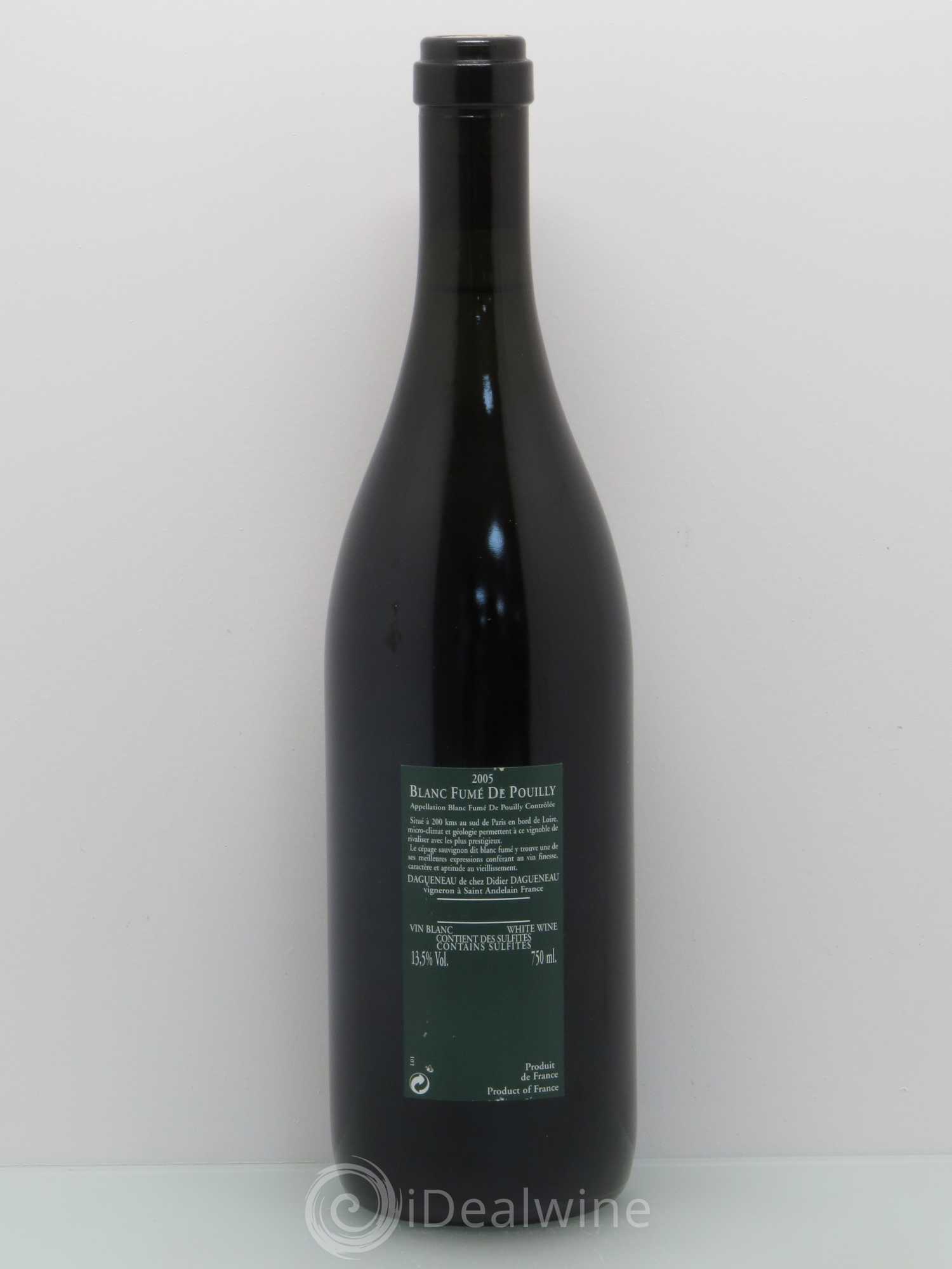 Vin de France (anciennement Pouilly-Fumé) Silex Dagueneau (Domaine Didier - Louis-Benjamin) 2005 - Lot de 1 bouteille - 1
