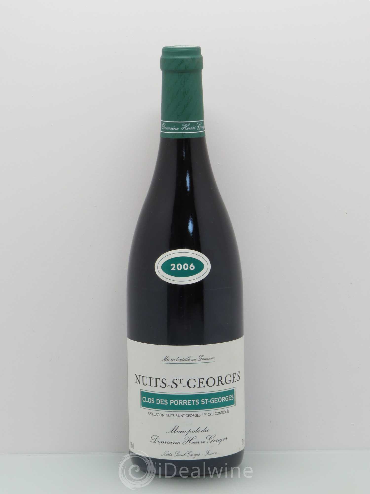 Nuits-Saint-Georges 1er Cru Clos des Porrets St Georges Henri Gouges 2006 - Lot de 1 bouteille - 0
