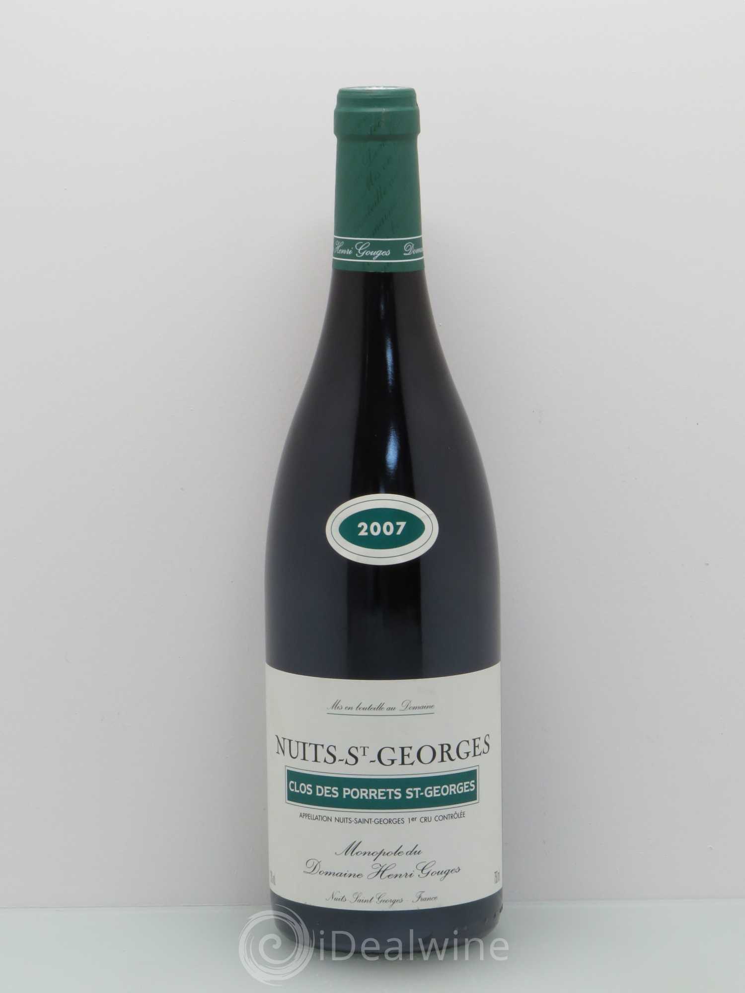 Nuits-Saint-Georges 1er Cru Clos des Porrets St Georges Henri Gouges 2007 - Posten von 1 Flasche - 0