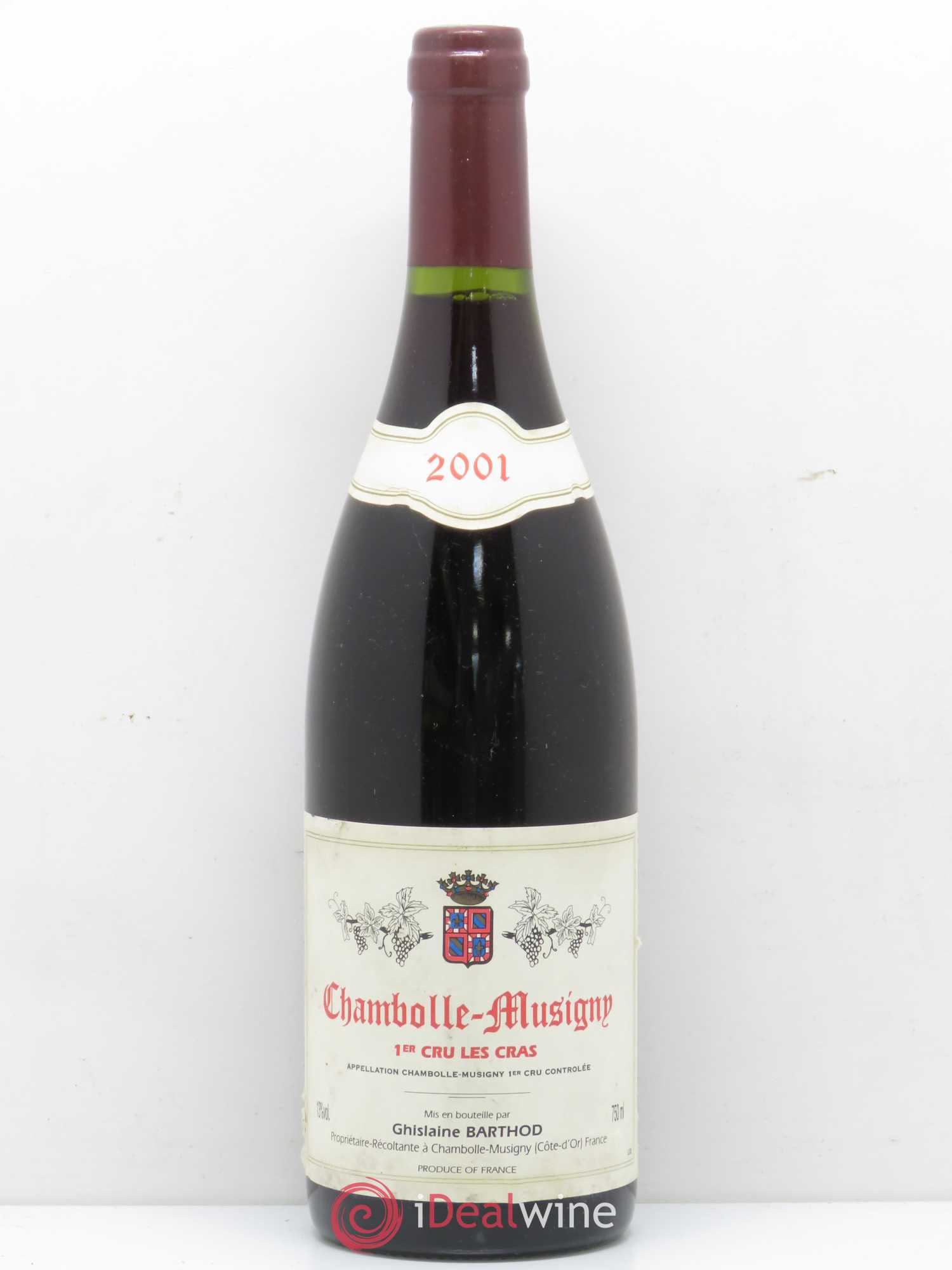 Chambolle-Musigny 1er Cru Les Cras Ghislaine Barthod 2001 - Lot de 1 bouteille - 0