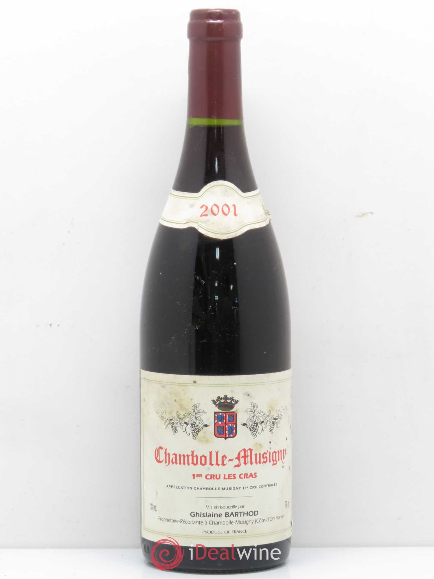 Chambolle-Musigny 1er Cru Les Cras Ghislaine Barthod 2001 - Lot de 1 bouteille - 0