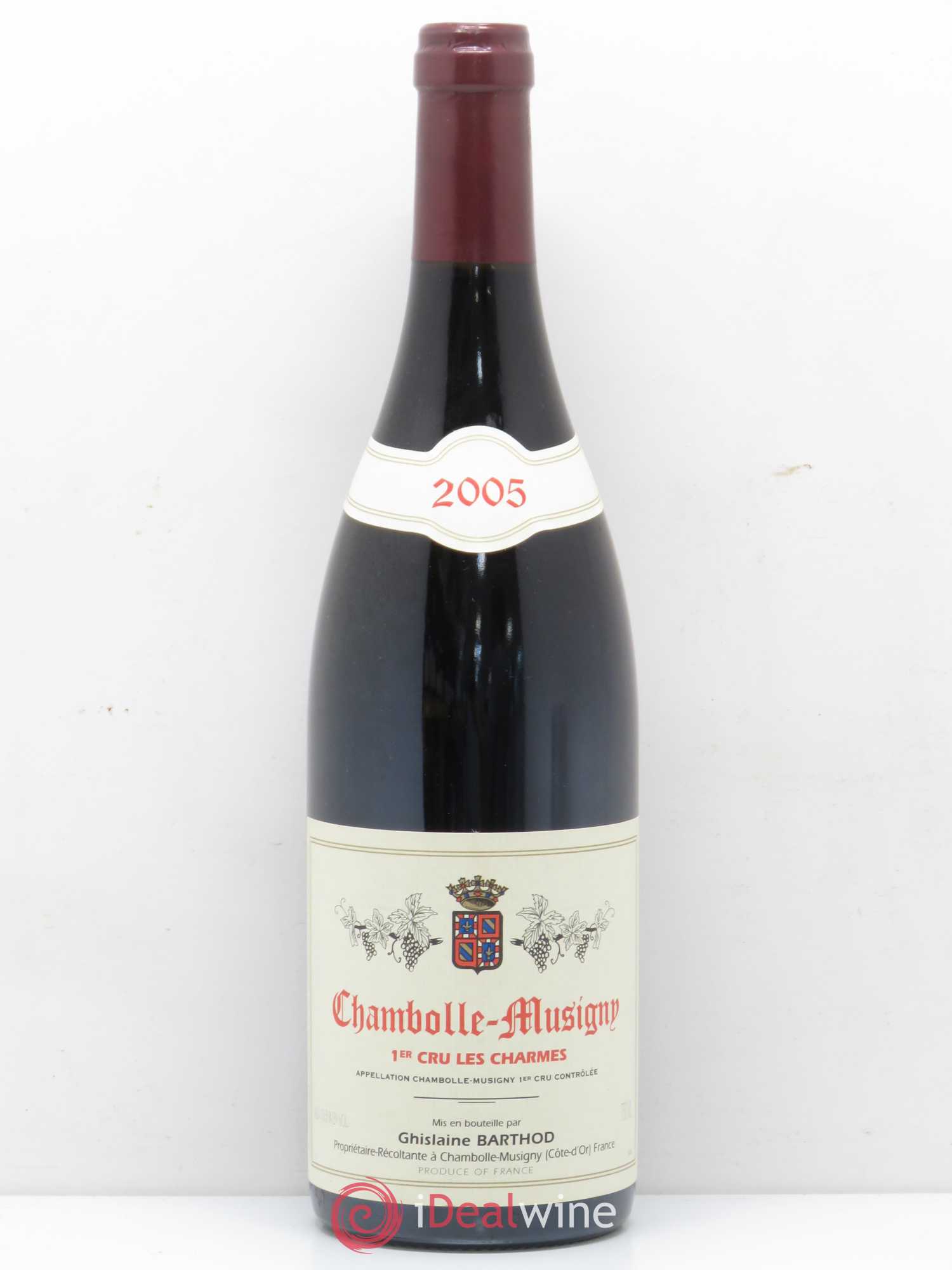 Chambolle-Musigny 1er Cru Les Charmes Ghislaine Barthod 2005 - Lot de 1 bouteille - 0