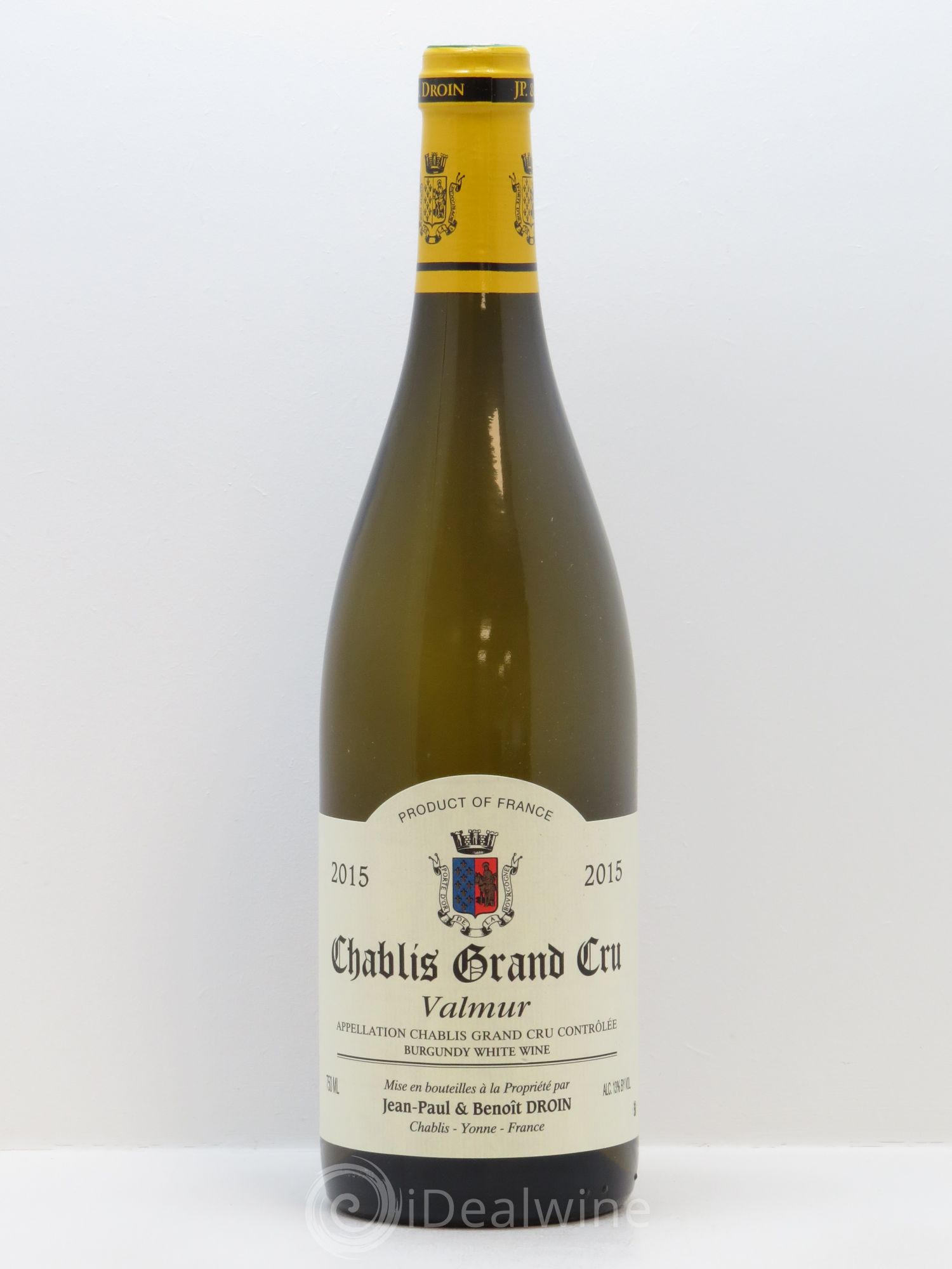 Chablis Grand Cru Valmur Jean-Paul & Benoît Droin (Domaine) 2015 - Lot de 1 bouteille - 0