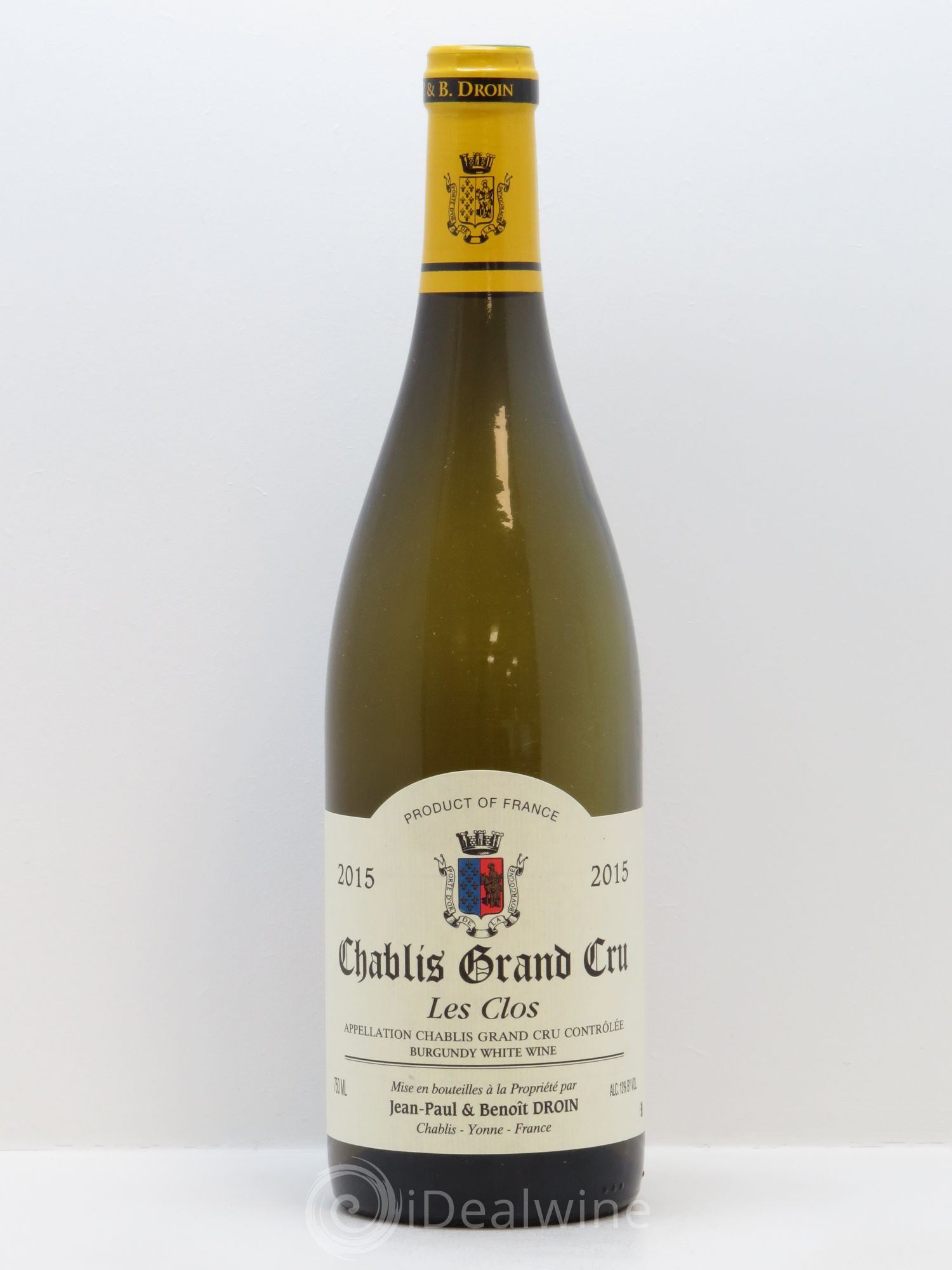 Chablis Grand Cru Les Clos Jean-Paul & Benoît Droin (Domaine) 2015 - Lot de 1 bouteille - 0