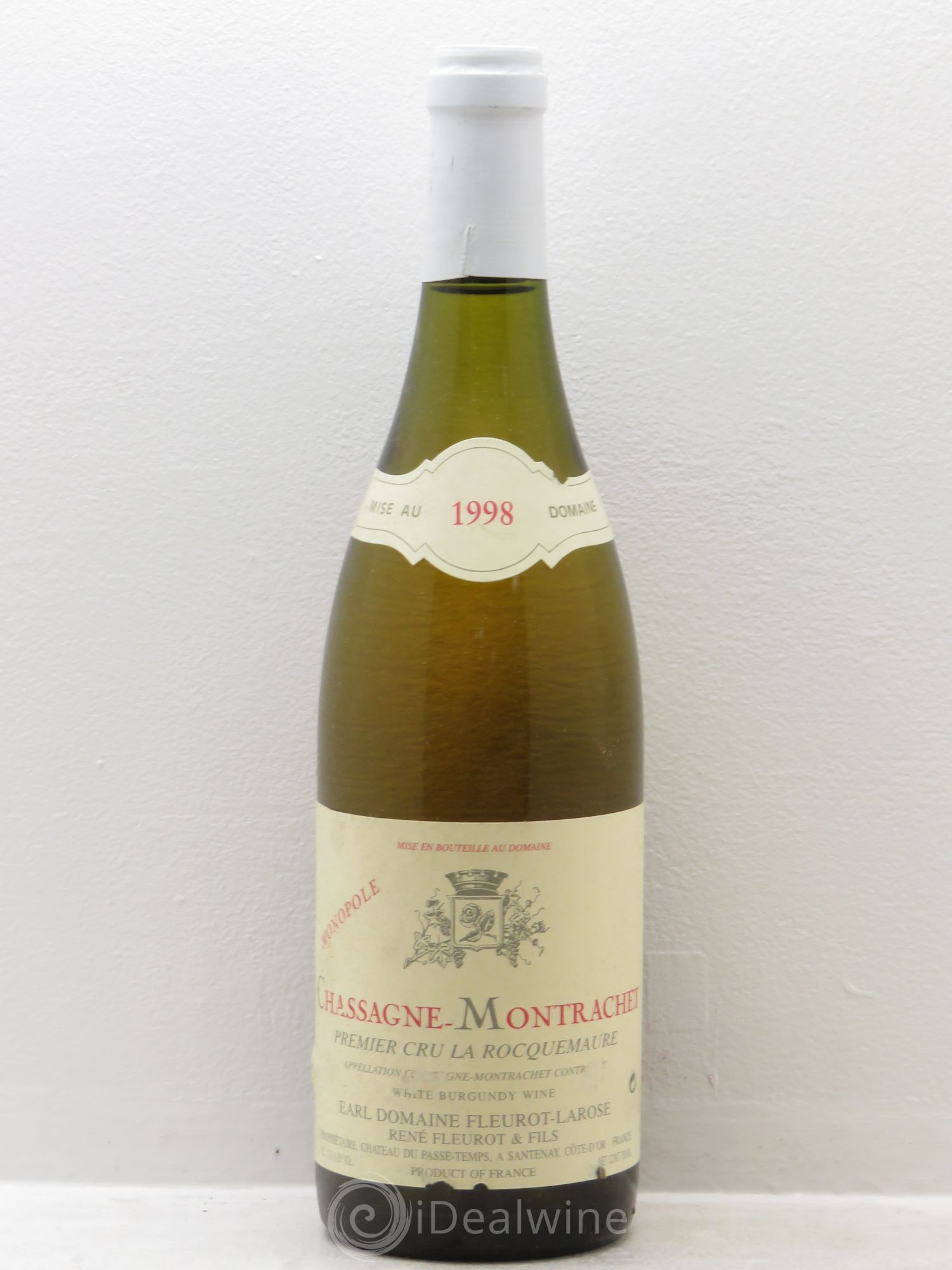 Chassagne-Montrachet 1er Cru La Roquemaure René Fleurot 1998 - Lot de 6 bouteilles - 0