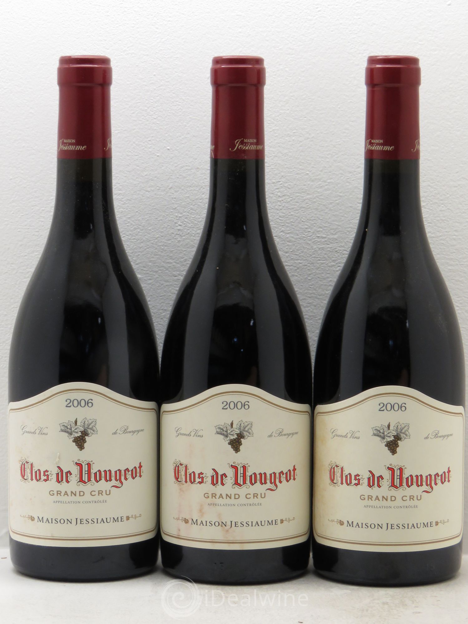 Clos de Vougeot Grand Cru Maison Jessiaume 2006 - Lot de 3 bouteilles - 0