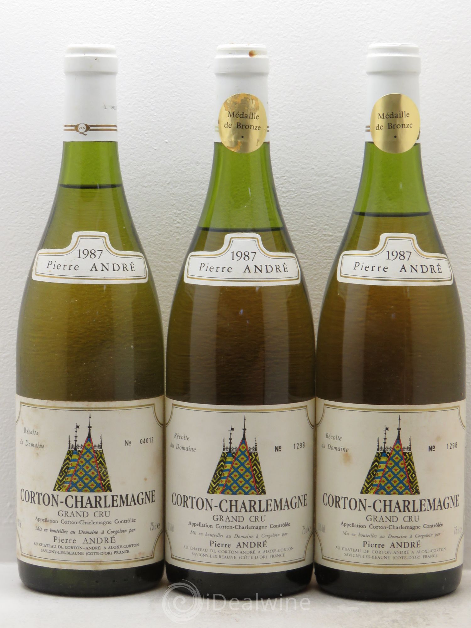 Corton-Charlemagne Grand Cru Pierre André 1987 - Lot de 3 bouteilles - 0