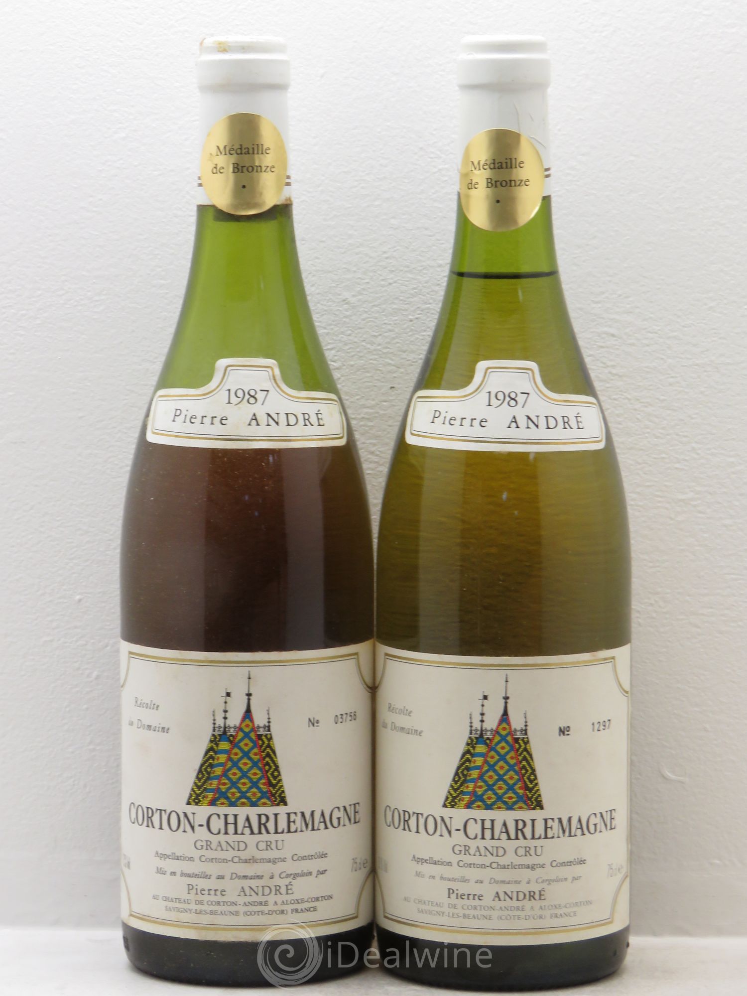 Corton-Charlemagne Grand Cru Pierre André 1987 - Lot de 2 bouteilles - 0