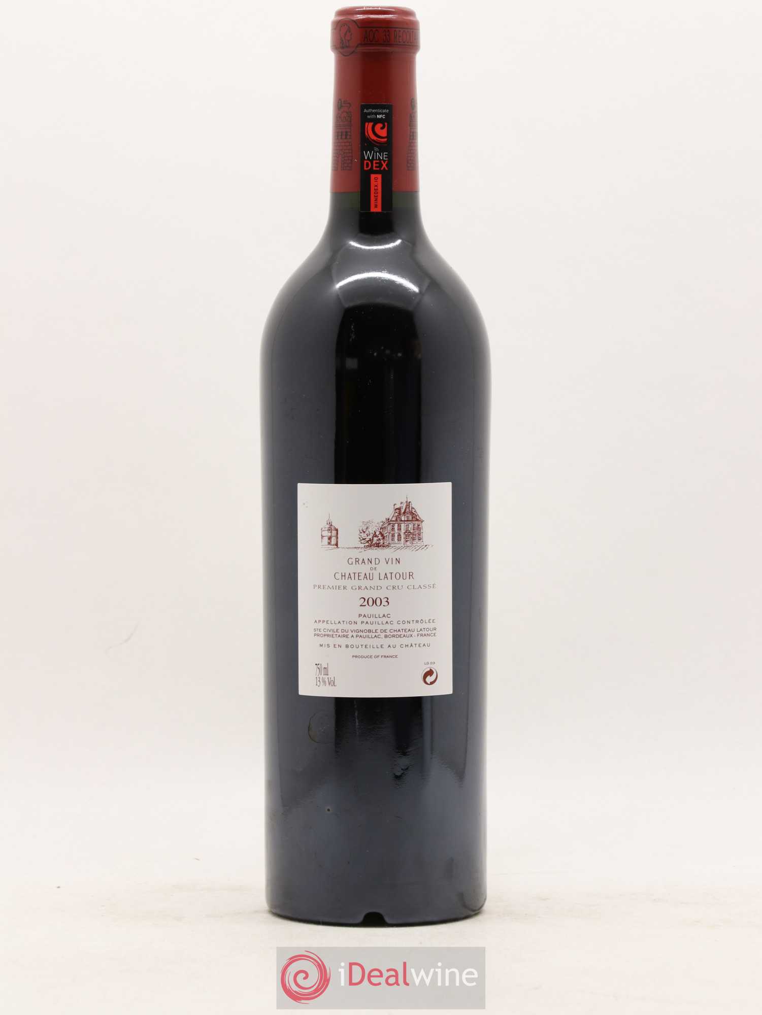 Château Latour 1er Grand Cru Classé 2003 - Lot de 1 bouteille - 1