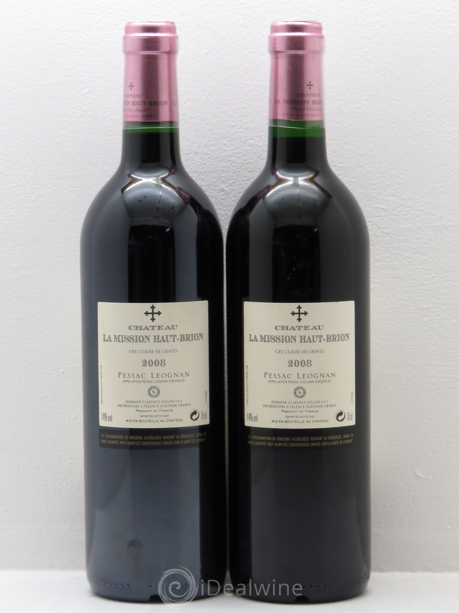 Château la Mission Haut-Brion Cru Classé de Graves 2008 - Lot de 2 bouteilles - 1