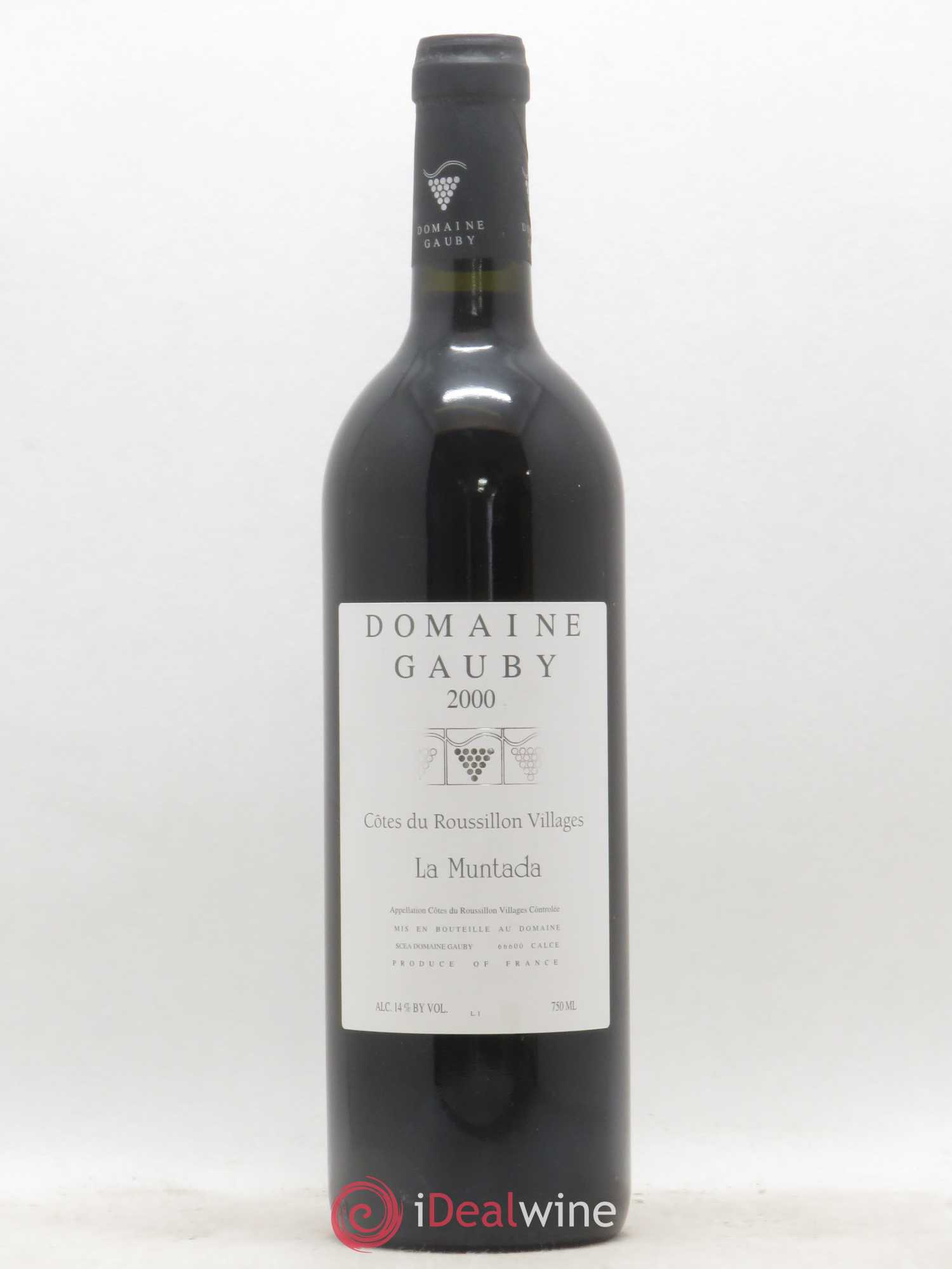 Côtes Catalanes (anciennement Côtes du Roussillon Villages) La Muntada Gauby (Domaine) 2000 - Lot de 1 bouteille - 0