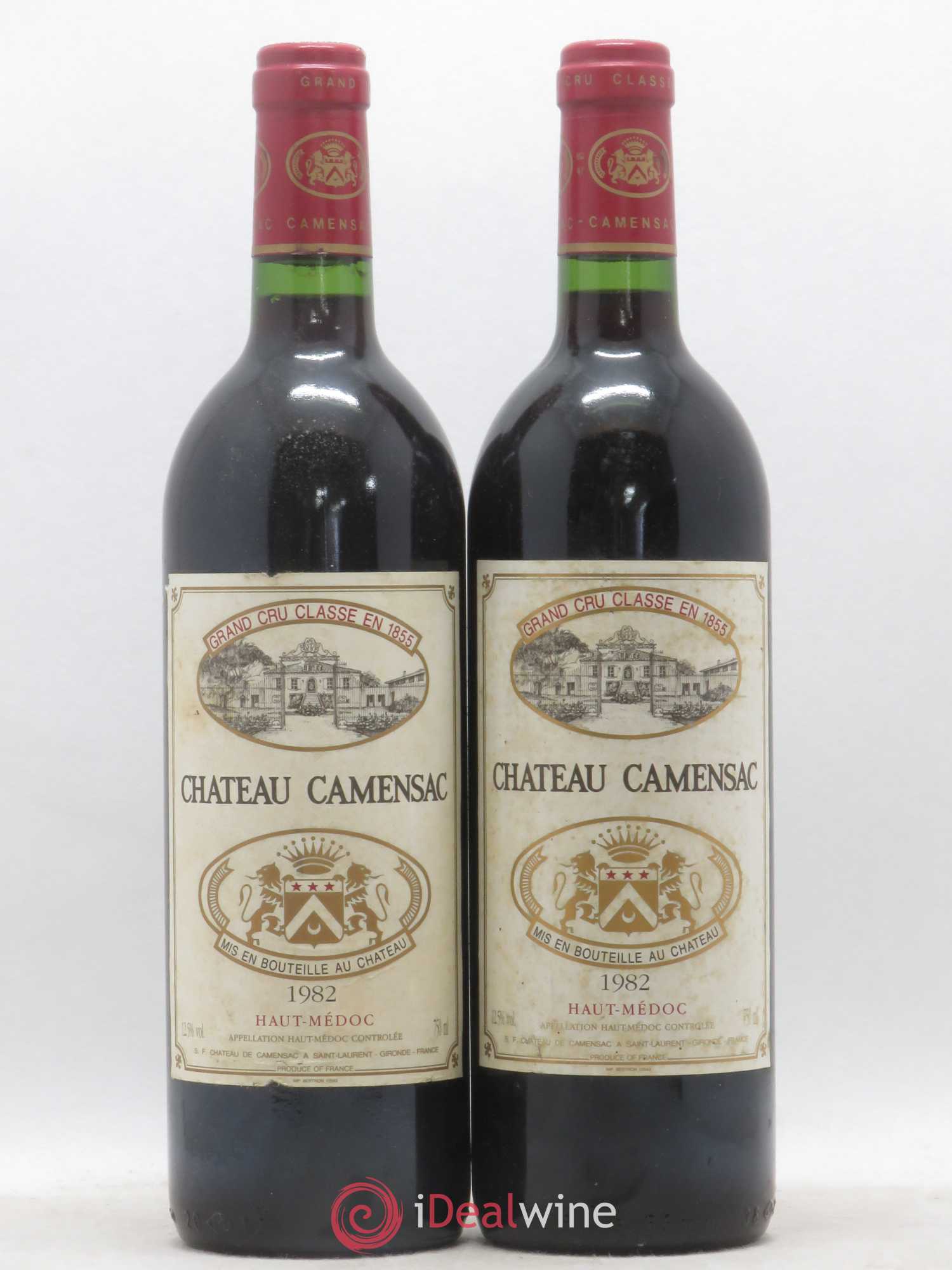 Château Camensac 5ème Grand Cru Classé 1982 - Lot de 2 bouteilles - 0
