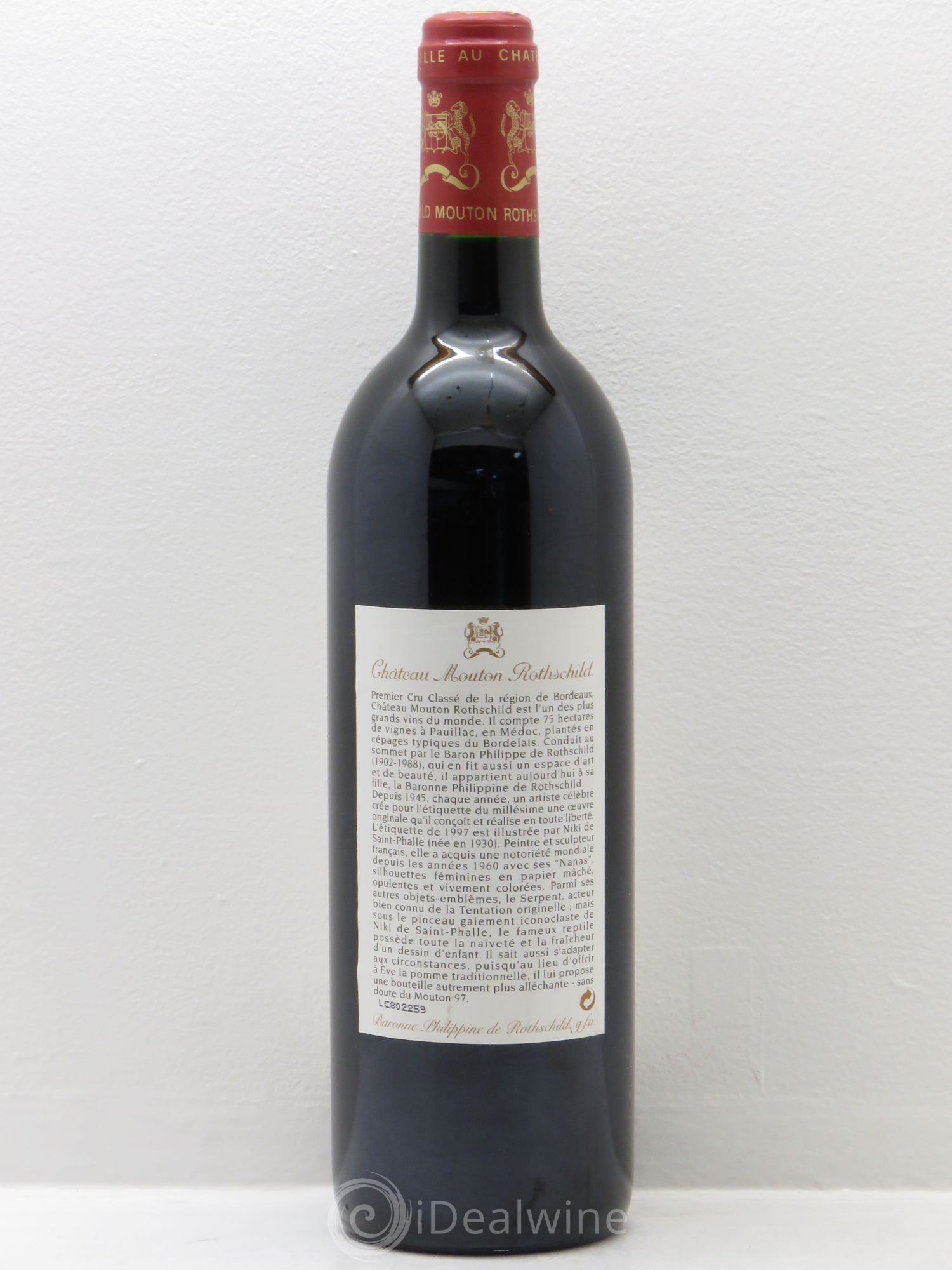 Château Mouton Rothschild 1er Grand Cru Classé 1997 - Lot de 1 bouteille - 1