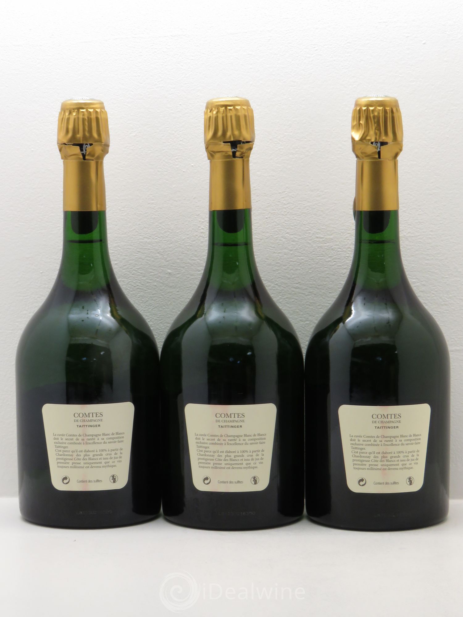 Comtes de Champagne Taittinger 1998 - Lot de 3 bouteilles - 1