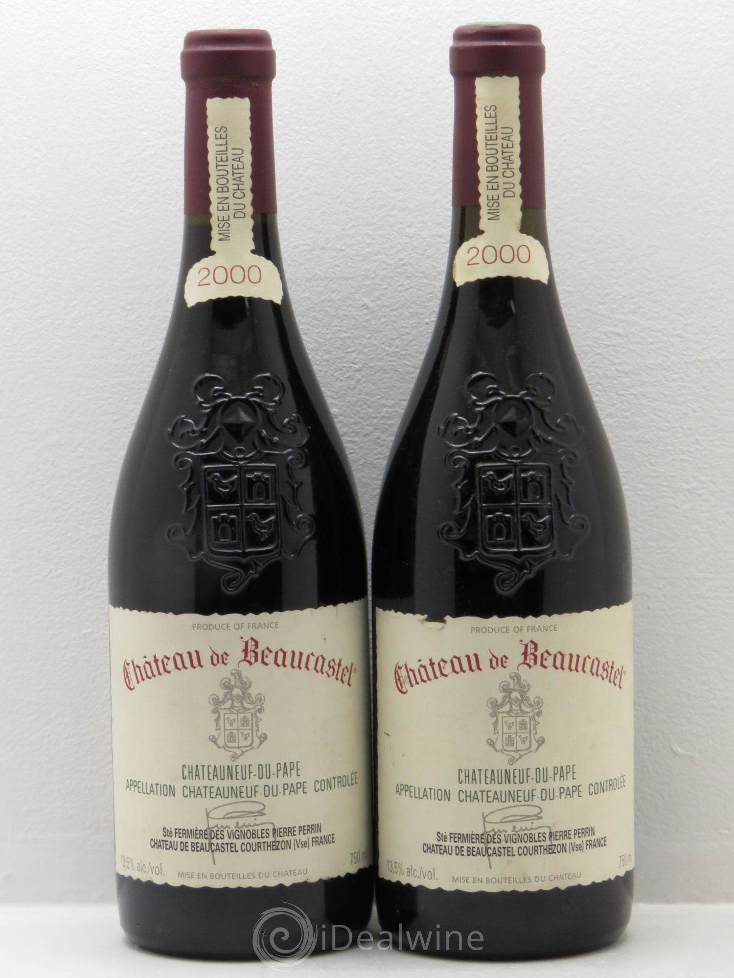 Châteauneuf-du-Pape Château de Beaucastel Famille Perrin 2000 - Lot de 2 bouteilles - 0